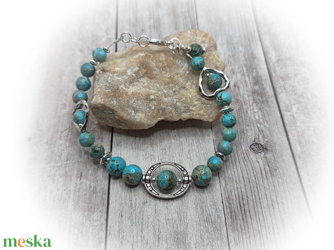 Jáspis karlánc - ékszer - karkötő - ásványkarkötő - Meska.hu