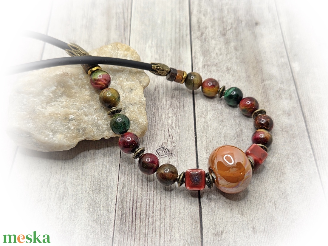 Tigirisszem nyaklánc - ékszer - nyaklánc - gyöngyös nyaklánc - Meska.hu