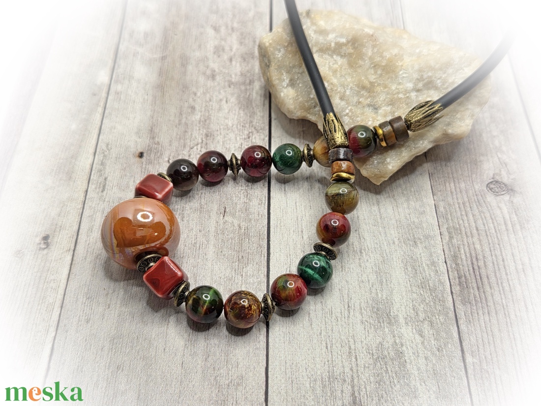 Tigirisszem nyaklánc - ékszer - nyaklánc - gyöngyös nyaklánc - Meska.hu