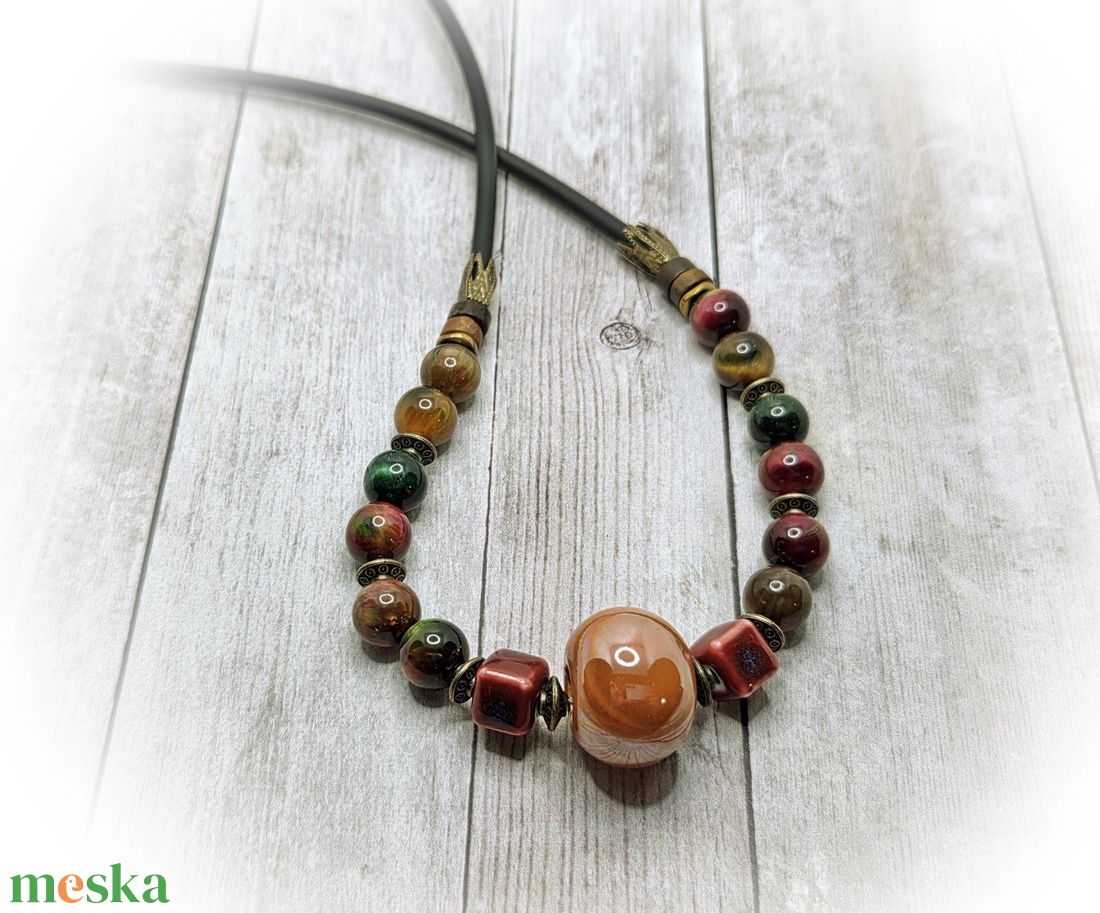 Tigirisszem nyaklánc - ékszer - nyaklánc - gyöngyös nyaklánc - Meska.hu