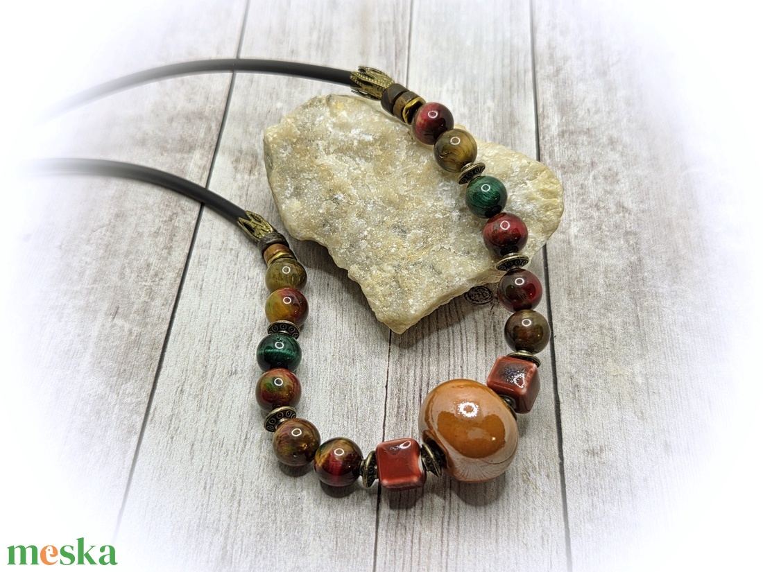 Tigirisszem nyaklánc - ékszer - nyaklánc - gyöngyös nyaklánc - Meska.hu