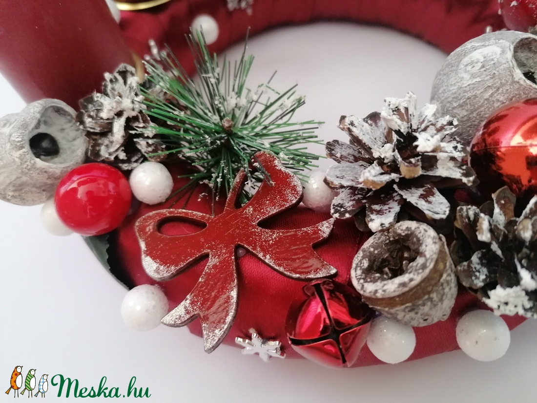 Bordó adventi koszorú 1 - karácsony, tél, advent - karácsony - adventi díszek - adventi koszorú - Meska.hu Bordó adventi koszorú 1 - karácsony, tél, advent - karácsony - adventi díszek - adventi koszorú - Meska.hu