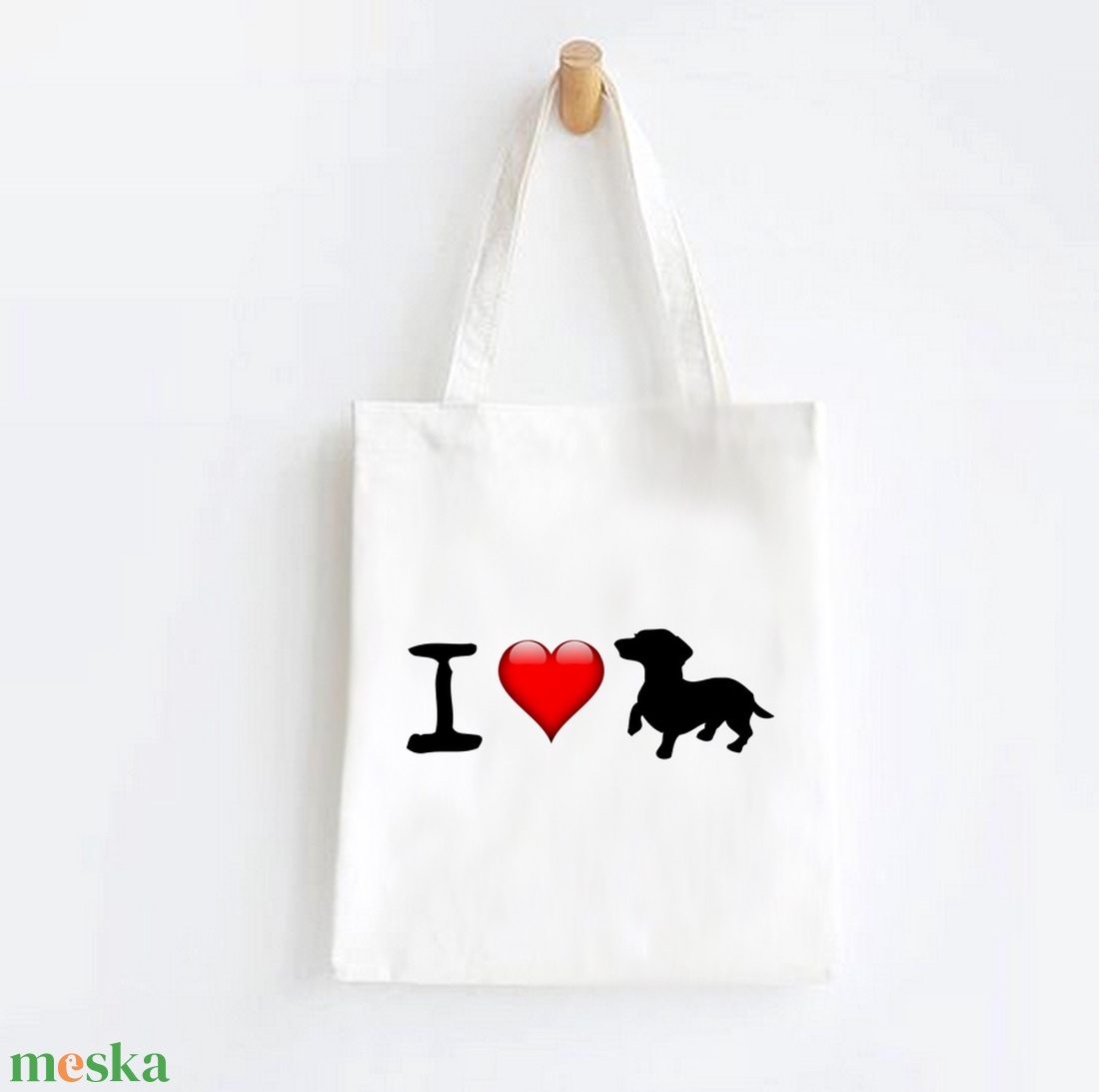 Tacskó mintás bevásárló szatyor - táska & tok - bevásárlás & shopper táska - shopper, textiltáska, szatyor - Meska.hu