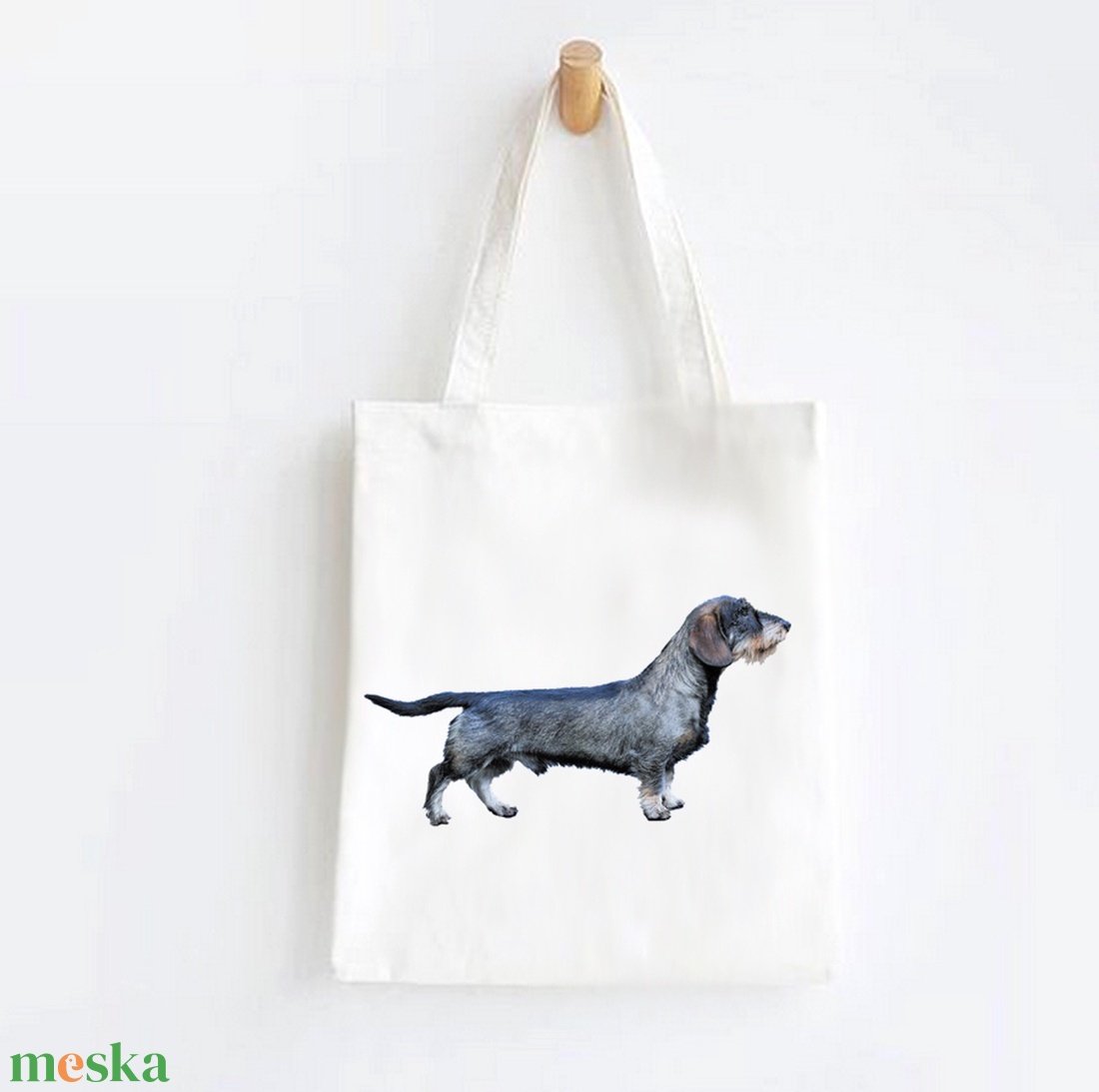 Tacskó mintás bevásárló szatyor - táska & tok - bevásárlás & shopper táska - shopper, textiltáska, szatyor - Meska.hu