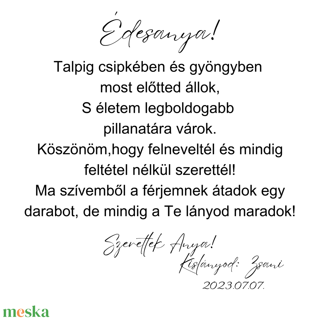 Szülőköszöntő - esküvő - emlék & ajándék - szülőköszöntő ajándék - Meska.hu