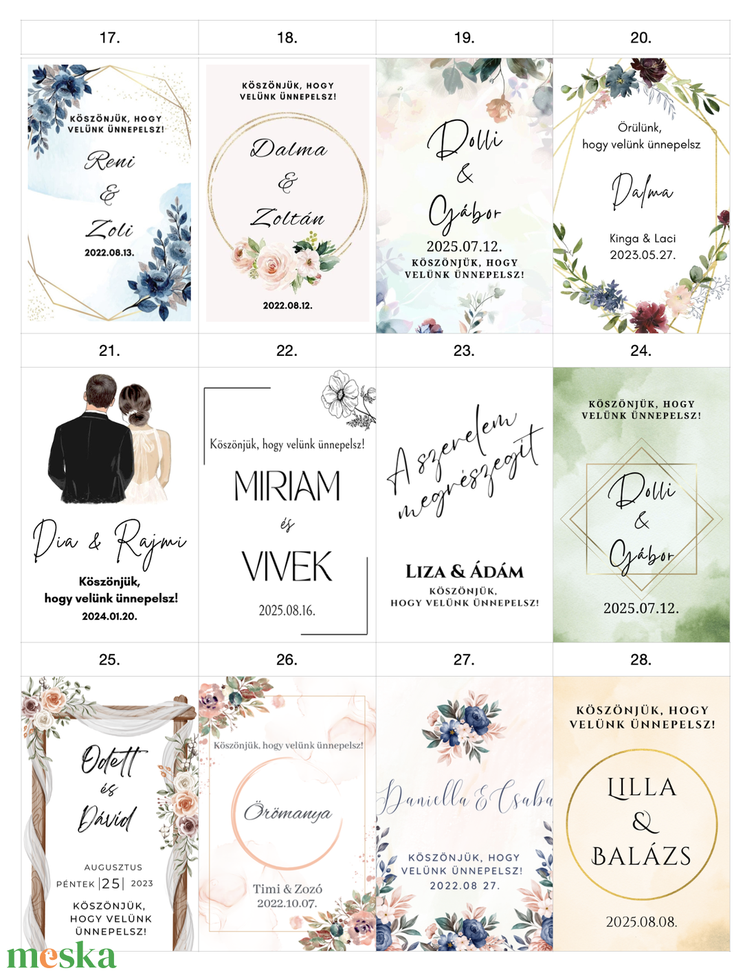 Köszönőajándék - esküvő - emlék & ajándék - köszönőajándék - Meska.hu