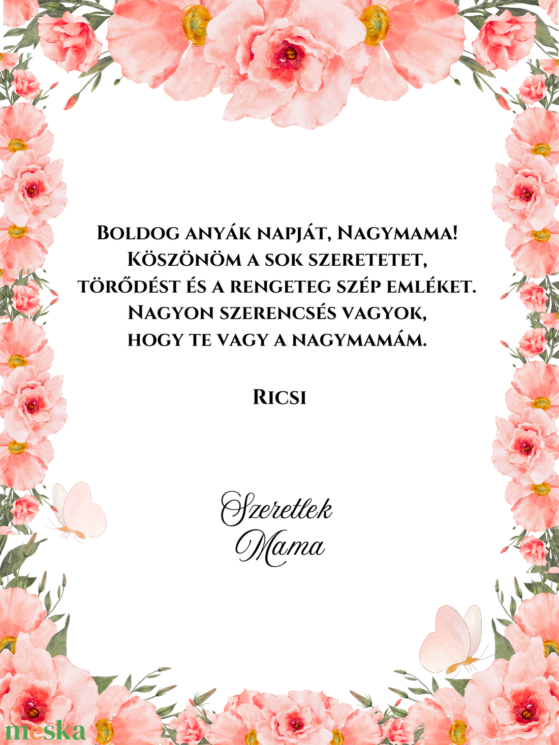 Szülőköszöntő / Nagymama köszöntő anyák napjája - esküvő - emlék & ajándék - szülőköszöntő ajándék - Meska.hu