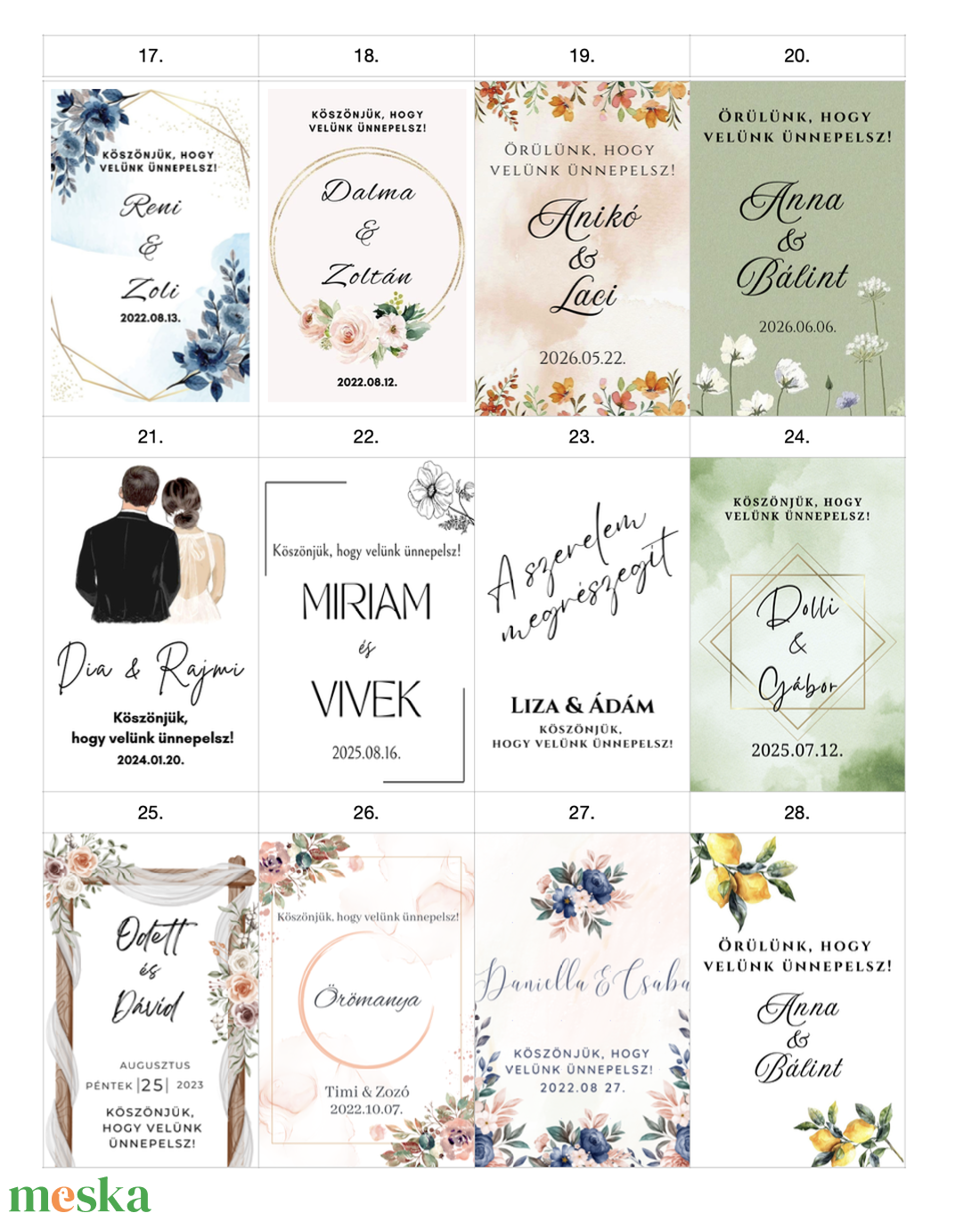 Köszönőajándék - esküvő - emlék & ajándék - köszönőajándék - Meska.hu