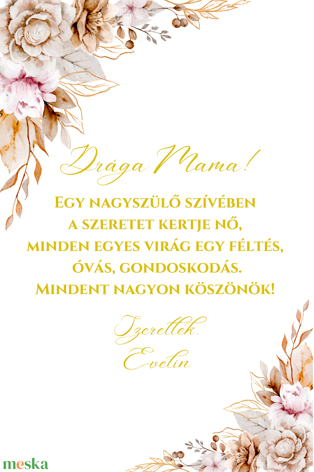 Szülőköszöntő / Nagymama köszöntő - esküvő - emlék & ajándék - szülőköszöntő ajándék - Meska.hu