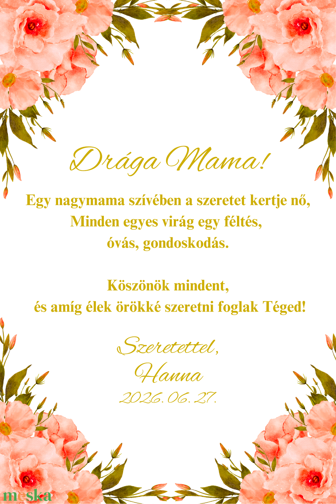Szülőköszöntő / Nagymama köszöntő - esküvő - emlék & ajándék - szülőköszöntő ajándék - Meska.hu