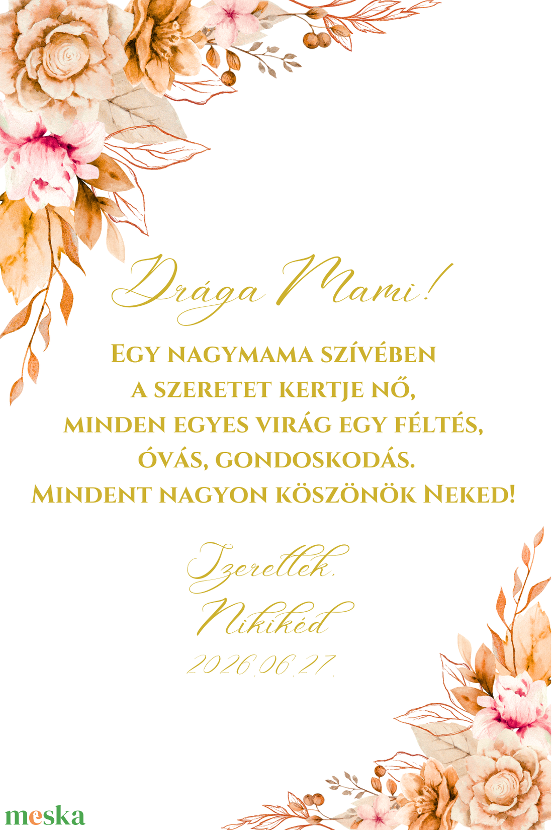 Szülőköszöntő / Nagymama köszöntő - esküvő - emlék & ajándék - szülőköszöntő ajándék - Meska.hu