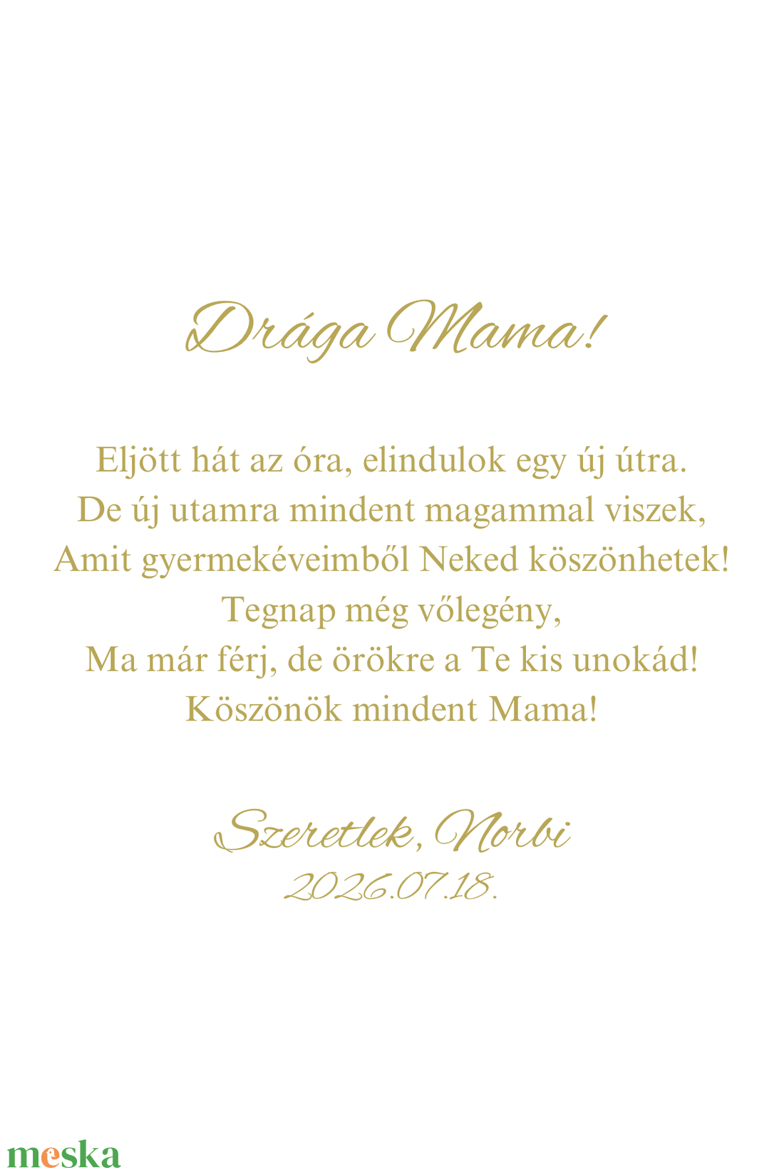 Szülőköszöntő / Nagymama köszöntő - esküvő - emlék & ajándék - szülőköszöntő ajándék - Meska.hu