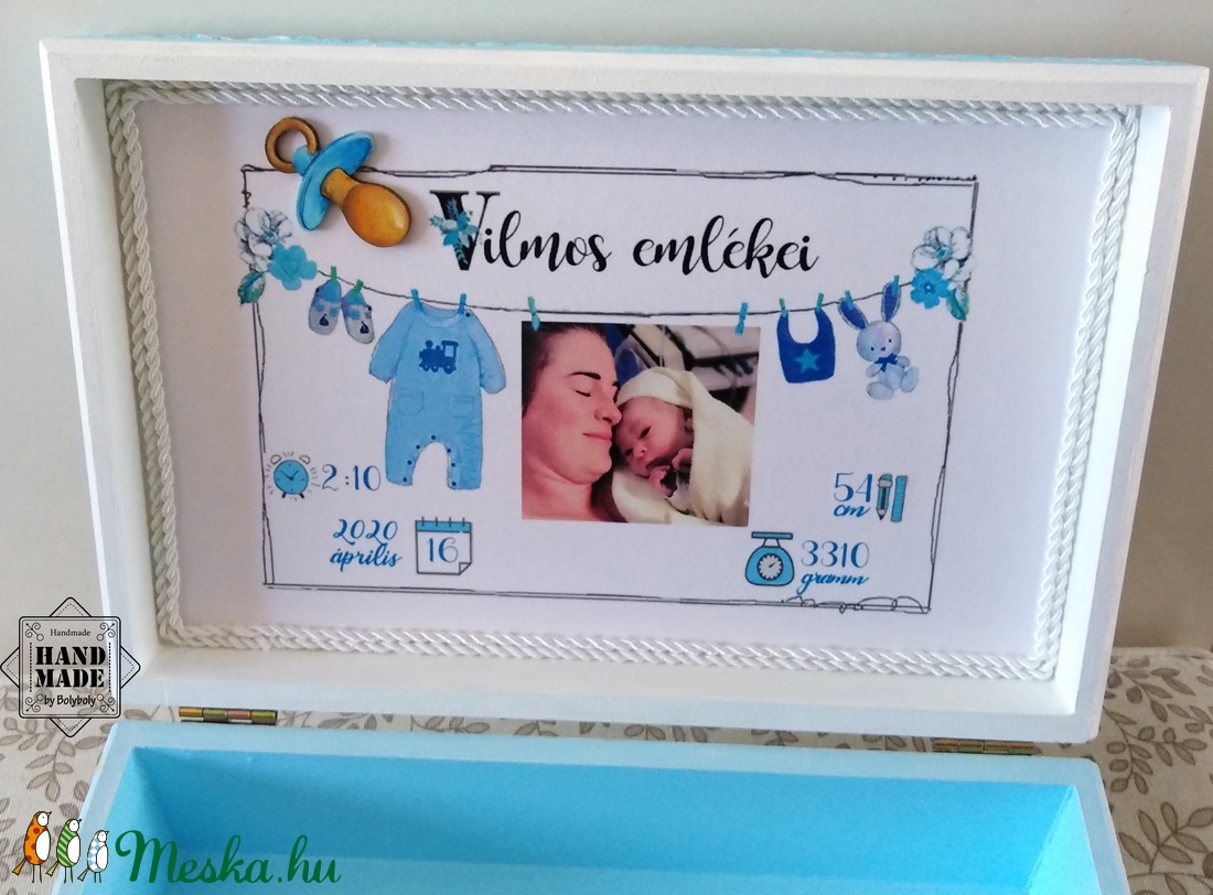 Baba emlékdoboz fiúnak - emlékek őrzésére - otthon & lakás - dekoráció - díszdoboz - Meska.hu Baba emlékdoboz fiúnak - emlékek őrzésére - otthon & lakás - dekoráció - díszdoboz - Meska.hu