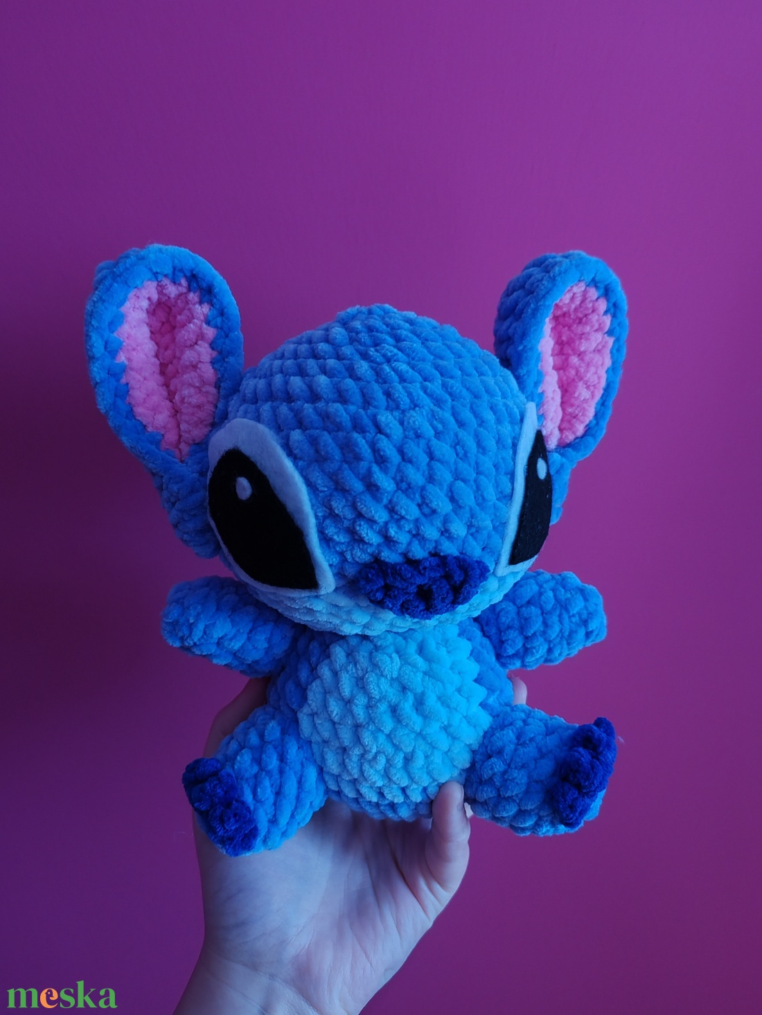 Horgolt Disney Stitch Inspirálta Kék Űrlény - 18 cm-es Amigurumi Plüssfigura Ajándékba vagy Dekorációnak - játék & sport - plüssállat & játékfigura - más figura - Meska.hu Horgolt Disney Stitch Inspirálta Kék Űrlény - 18 cm-es Amigurumi Plüssfigura Ajándékba vagy Dekorációnak - játék & sport - plüssállat & játékfigura - más figura - Meska.hu
