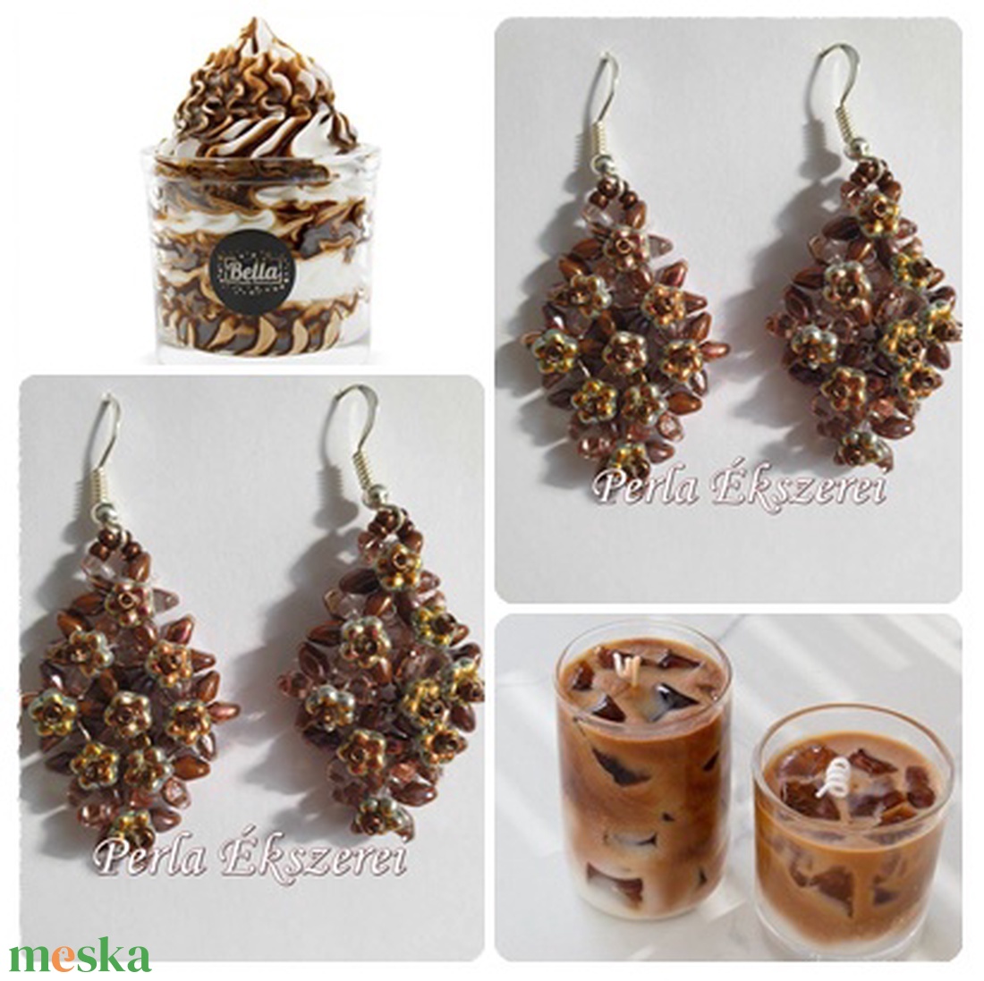 Ciara-Barna fülbevaló - ékszer - fülbevaló - lógó fülbevaló - Meska.hu Ciara-Barna fülbevaló - ékszer - fülbevaló - lógó fülbevaló - Meska.hu