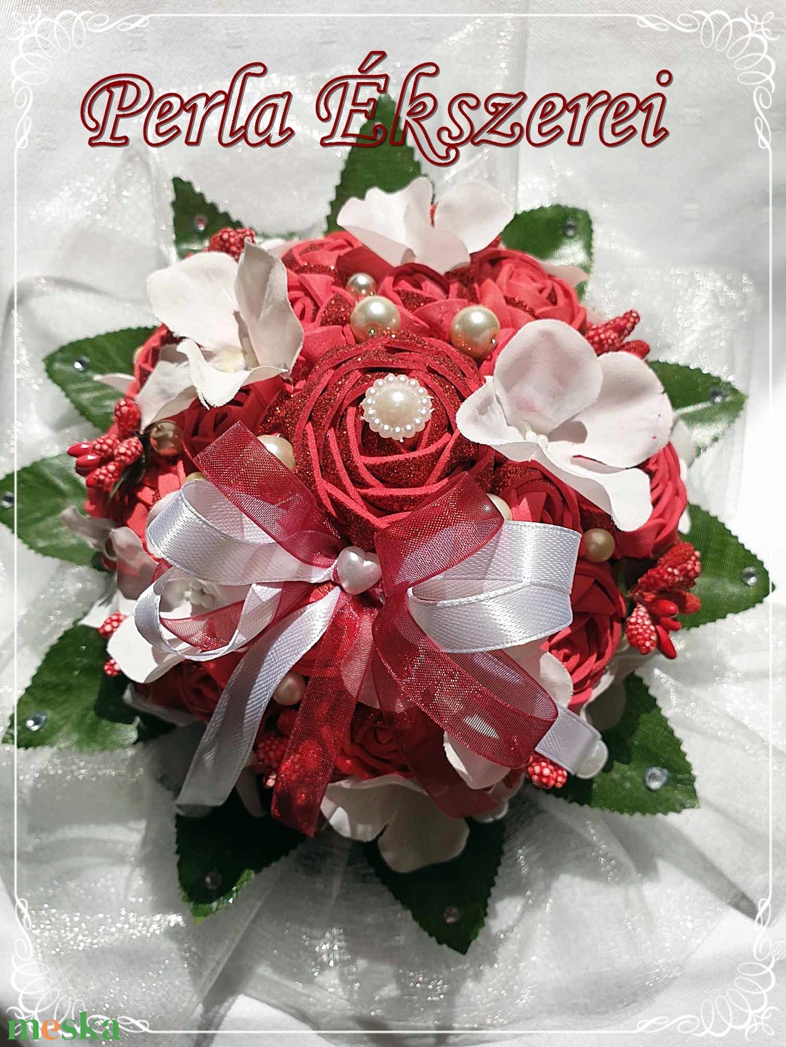 Bordó-fehér virágos asztaldísz. - esküvő - dekoráció - asztaldísz - Meska.hu Bordó-fehér virágos asztaldísz. - esküvő - dekoráció - asztaldísz - Meska.hu