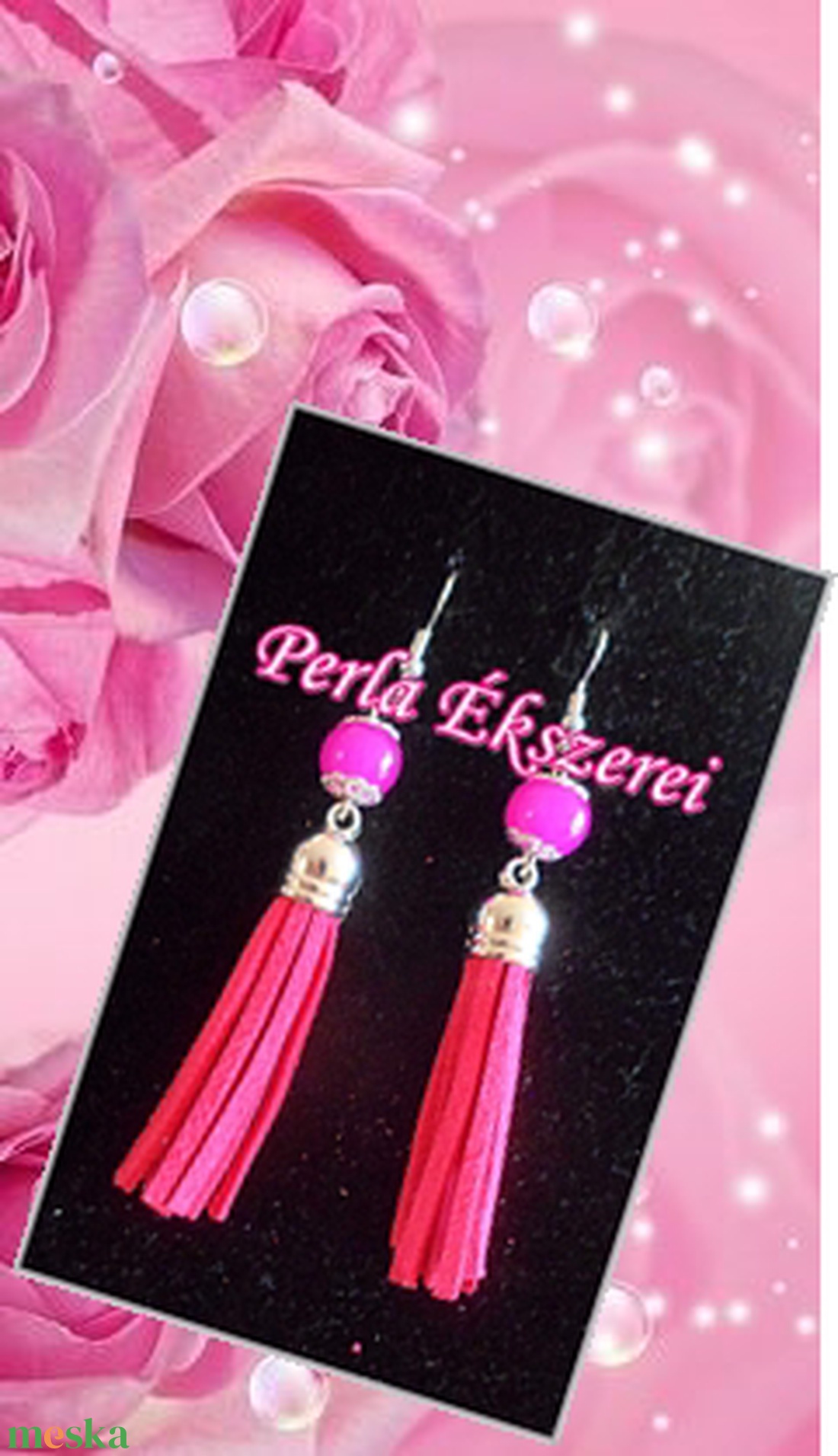 Pink színvilág - ékszer - fülbevaló - rojtos fülbevaló - Meska.hu Pink színvilág - ékszer - fülbevaló - rojtos fülbevaló - Meska.hu