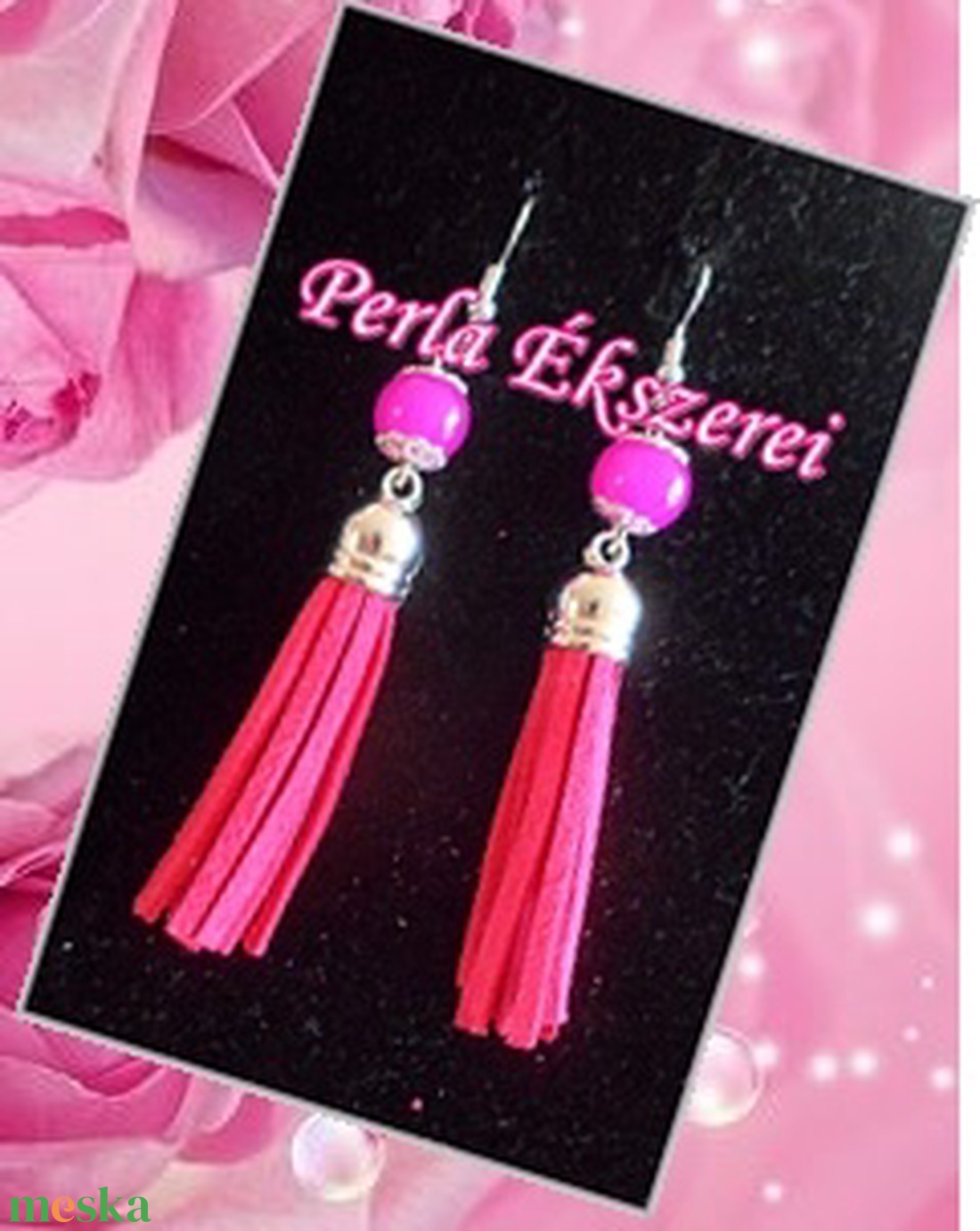 Pink színvilág - ékszer - fülbevaló - rojtos fülbevaló - Meska.hu Pink színvilág - ékszer - fülbevaló - rojtos fülbevaló - Meska.hu