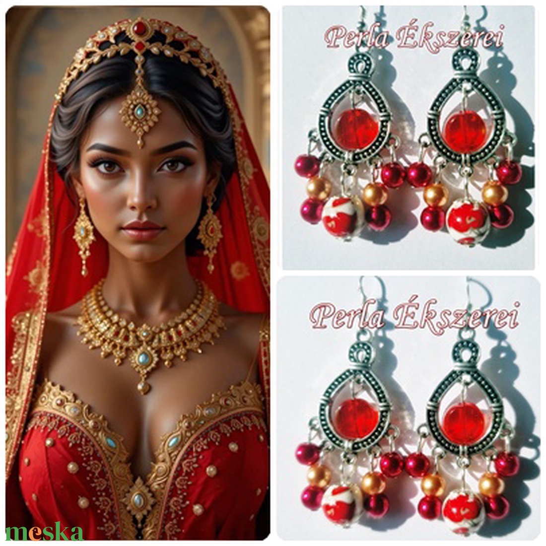 Piros pozsgás - ékszer - fülbevaló - lógó fülbevaló - Meska.hu Piros pozsgás - ékszer - fülbevaló - lógó fülbevaló - Meska.hu