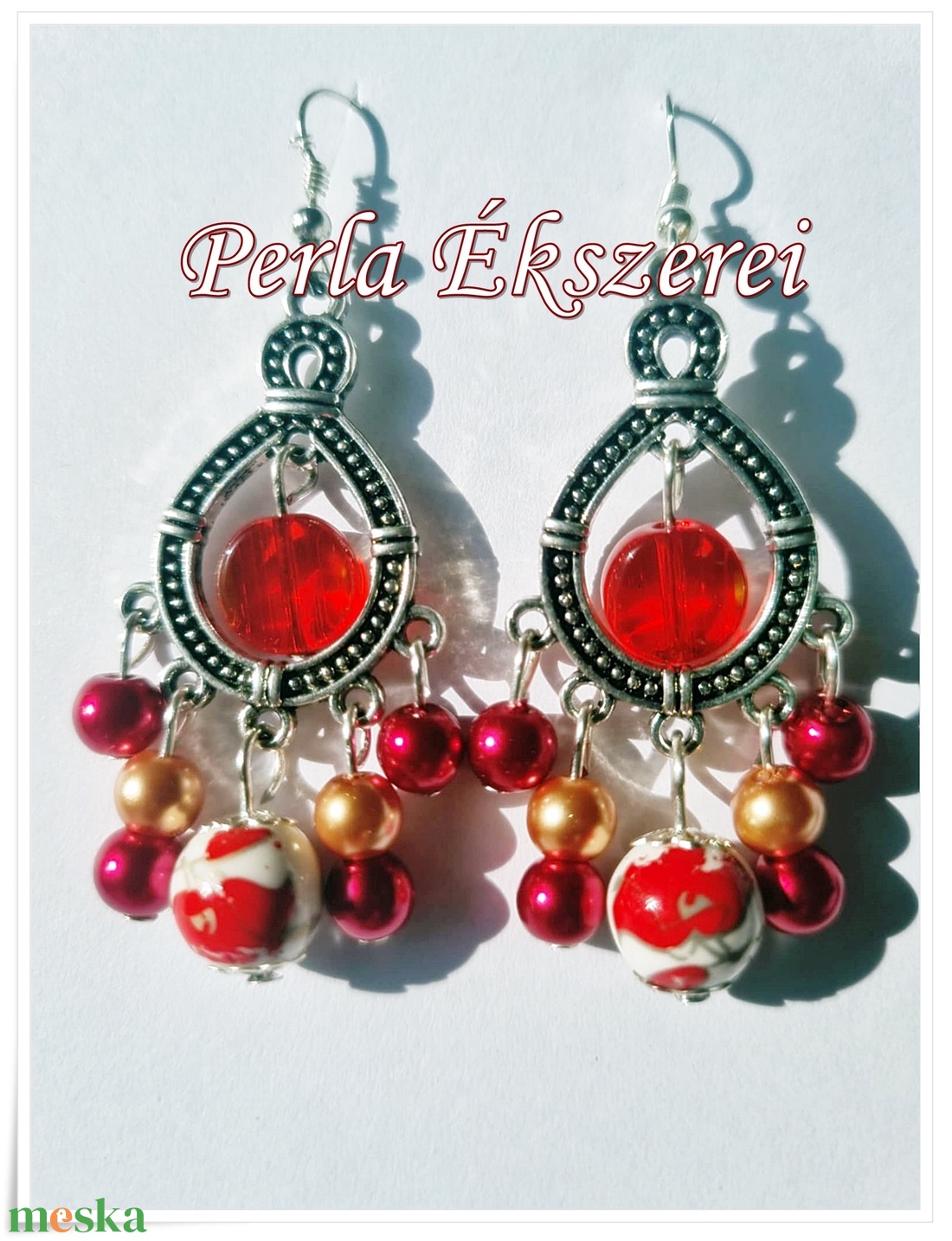 Piros pozsgás - ékszer - fülbevaló - lógó fülbevaló - Meska.hu Piros pozsgás - ékszer - fülbevaló - lógó fülbevaló - Meska.hu