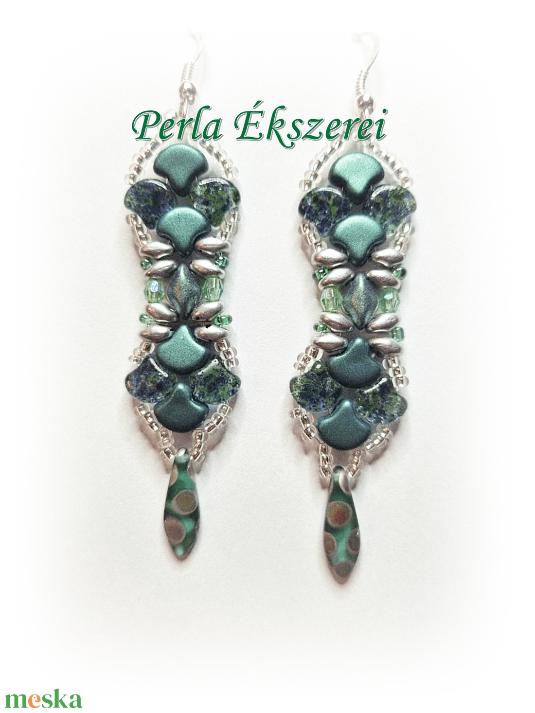 Diána fülbevaló - ékszer - fülbevaló - lógó fülbevaló - Meska.hu