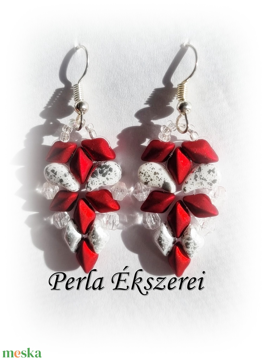 Kamilla fülbevaló - ékszer - fülbevaló - lógó fülbevaló - Meska.hu