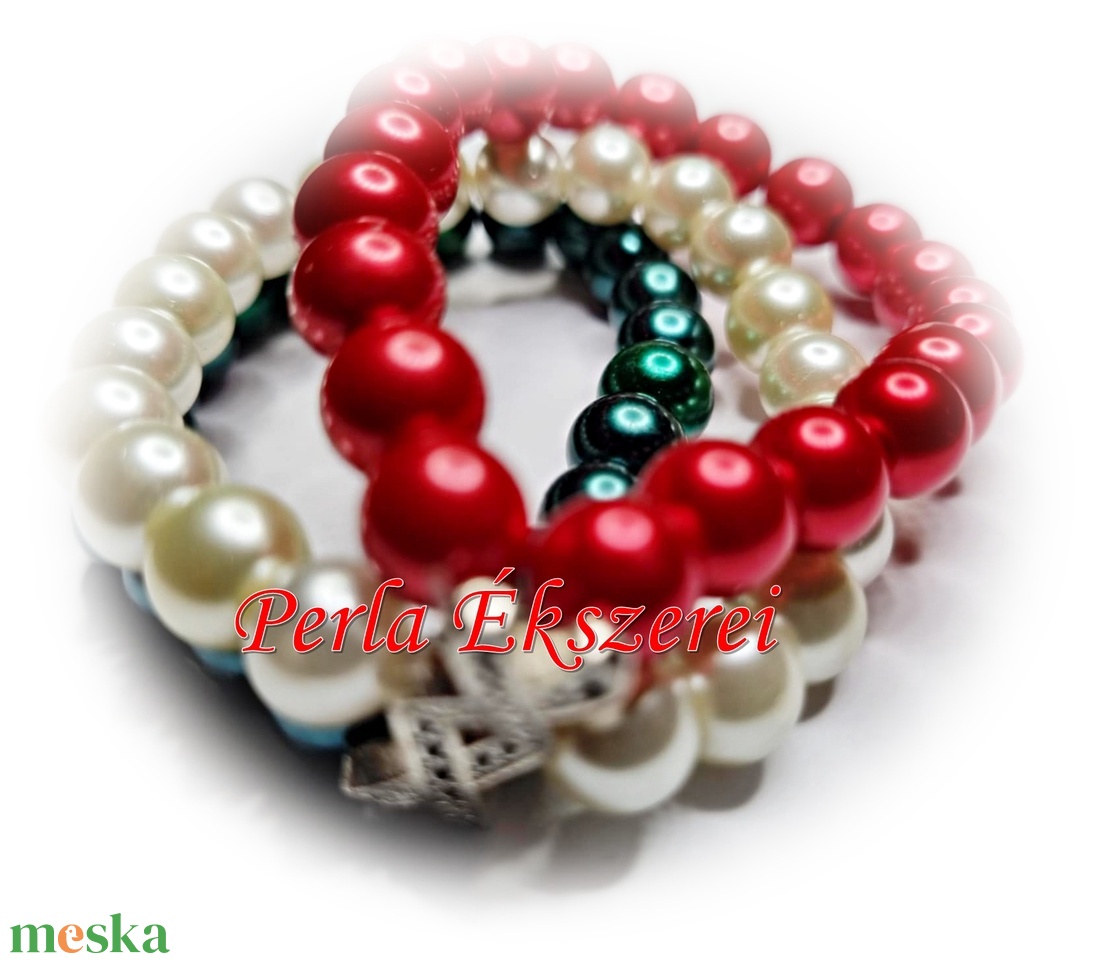 3 soros karkötő - ékszer - karkötő - gyöngyös karkötő - Meska.hu
