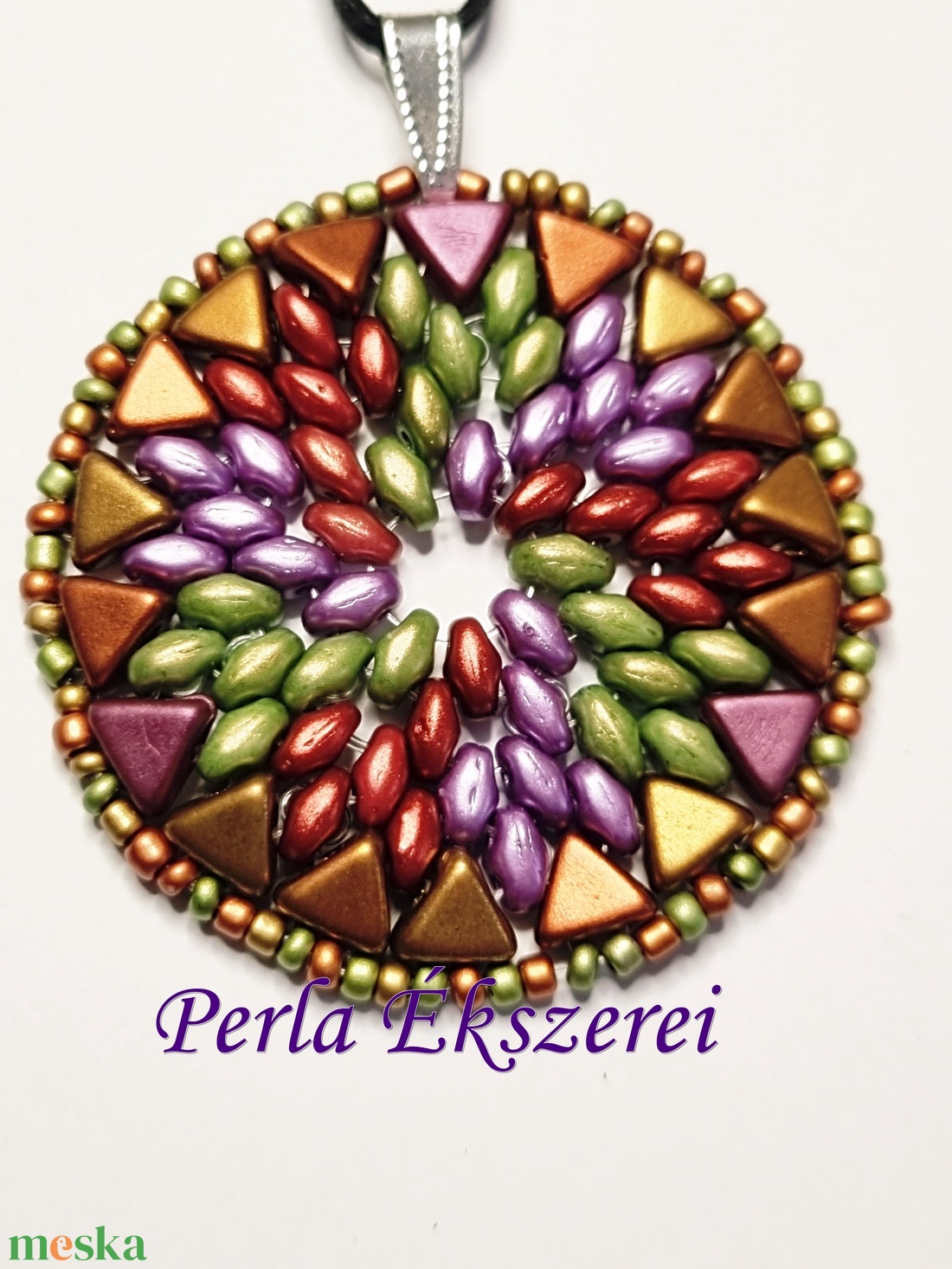 Mandala mintás medál - ékszer - nyaklánc - medál - Meska.hu