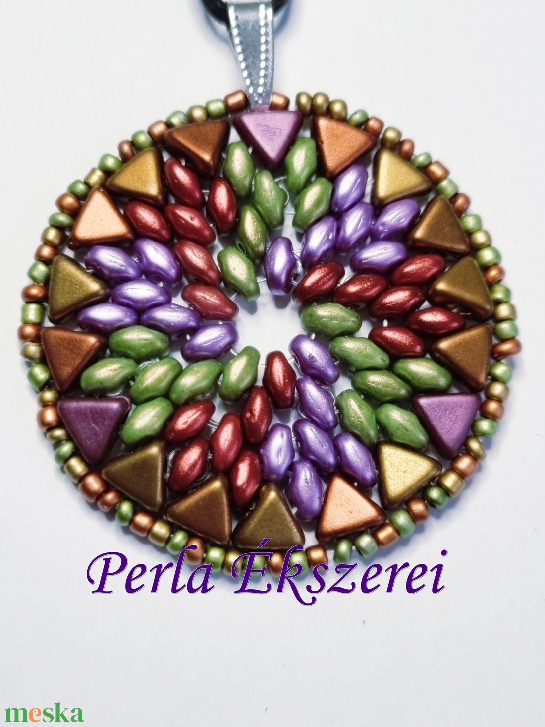Mandala mintás medál - ékszer - nyaklánc - medál - Meska.hu
