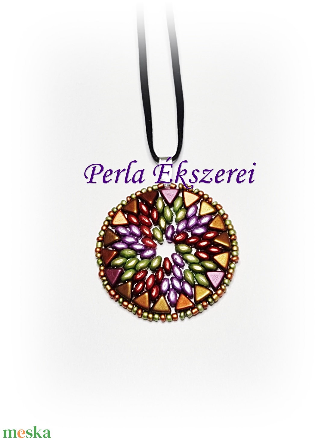 Mandala mintás medál - ékszer - nyaklánc - medál - Meska.hu