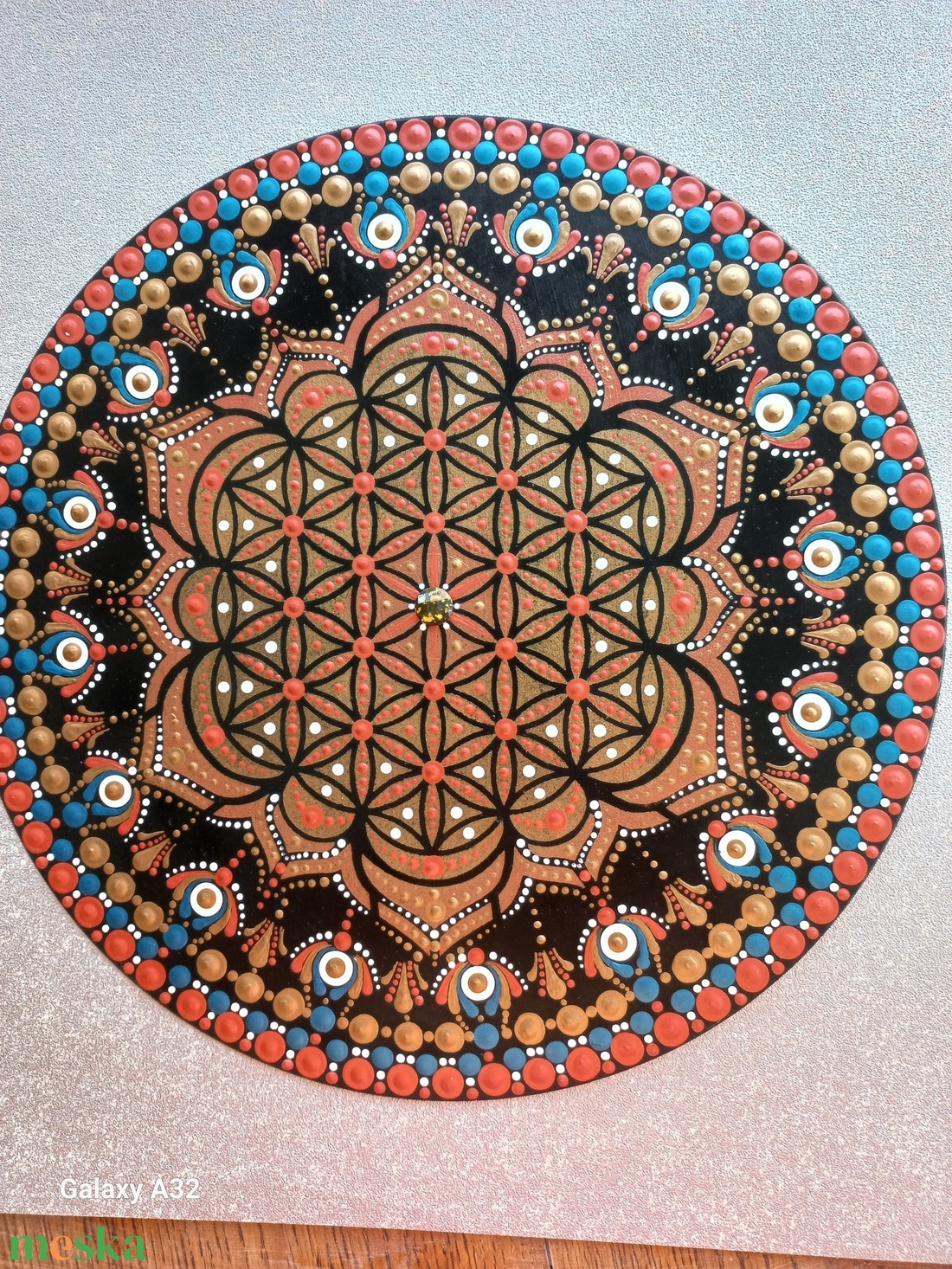 Mandala életvirága mintával - otthon & életmód - dekoráció - spiritualitás - mandala - Meska.hu