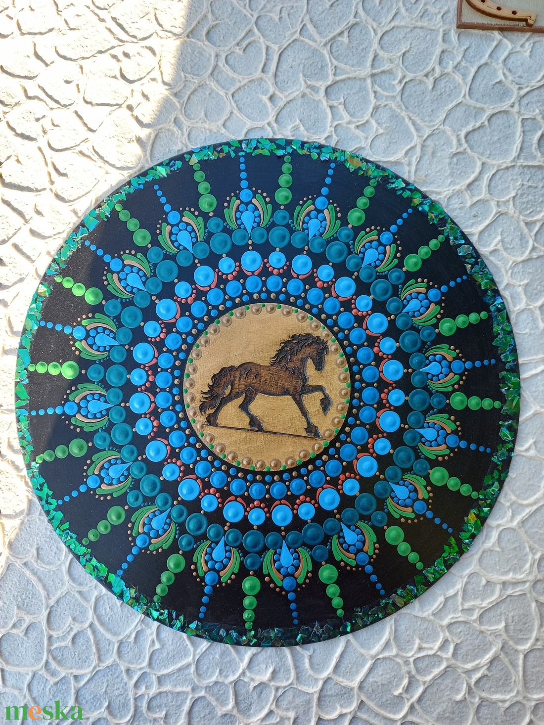 Mandala lovas fabetéttel - otthon & életmód - dekoráció - spiritualitás - mandala - Meska.hu