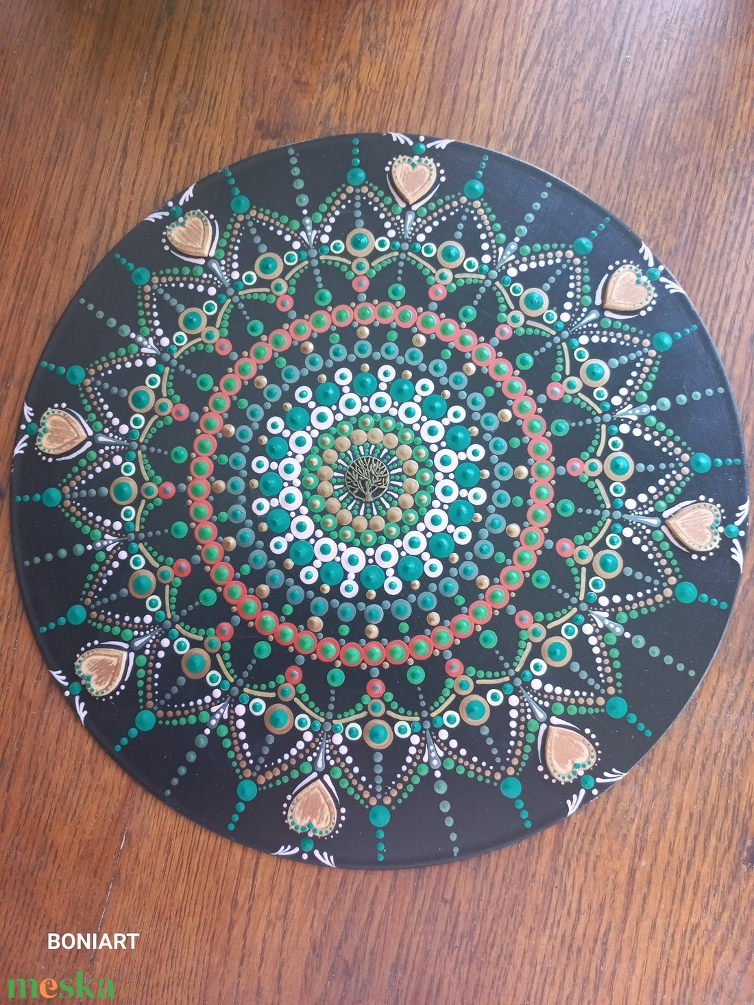 Mandala  fa szív mintával - otthon & életmód - dekoráció - spiritualitás - mandala - Meska.hu