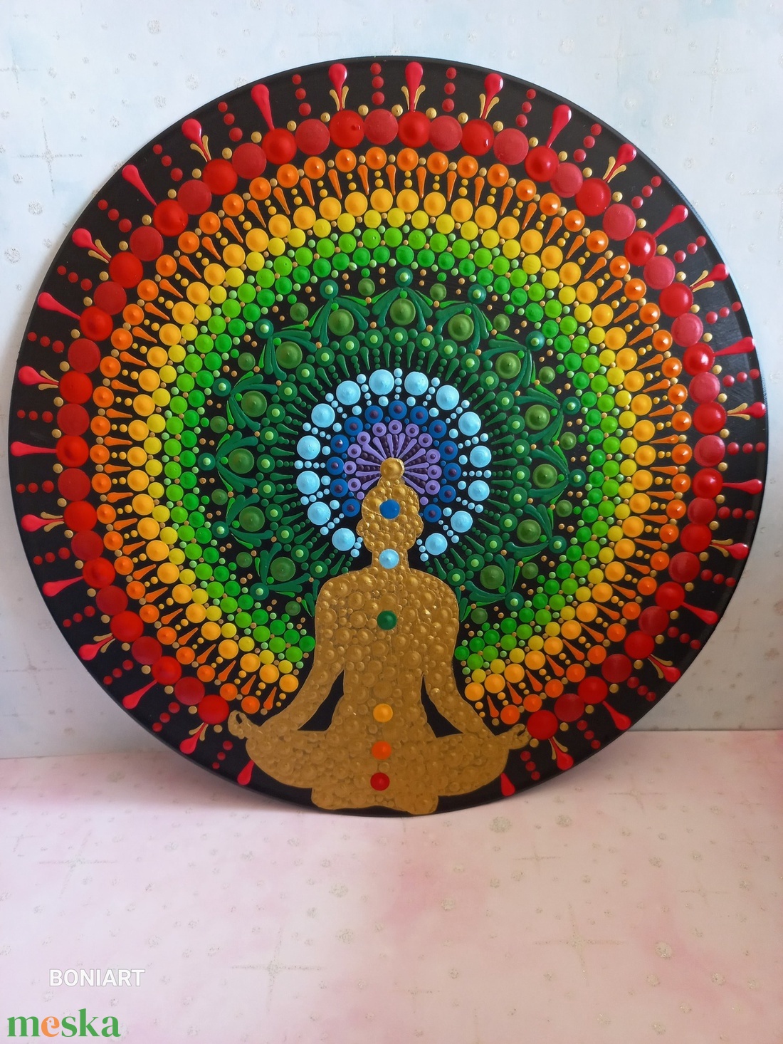 Mandala csakra színekkel - otthon & életmód - dekoráció - spiritualitás - mandala - Meska.hu