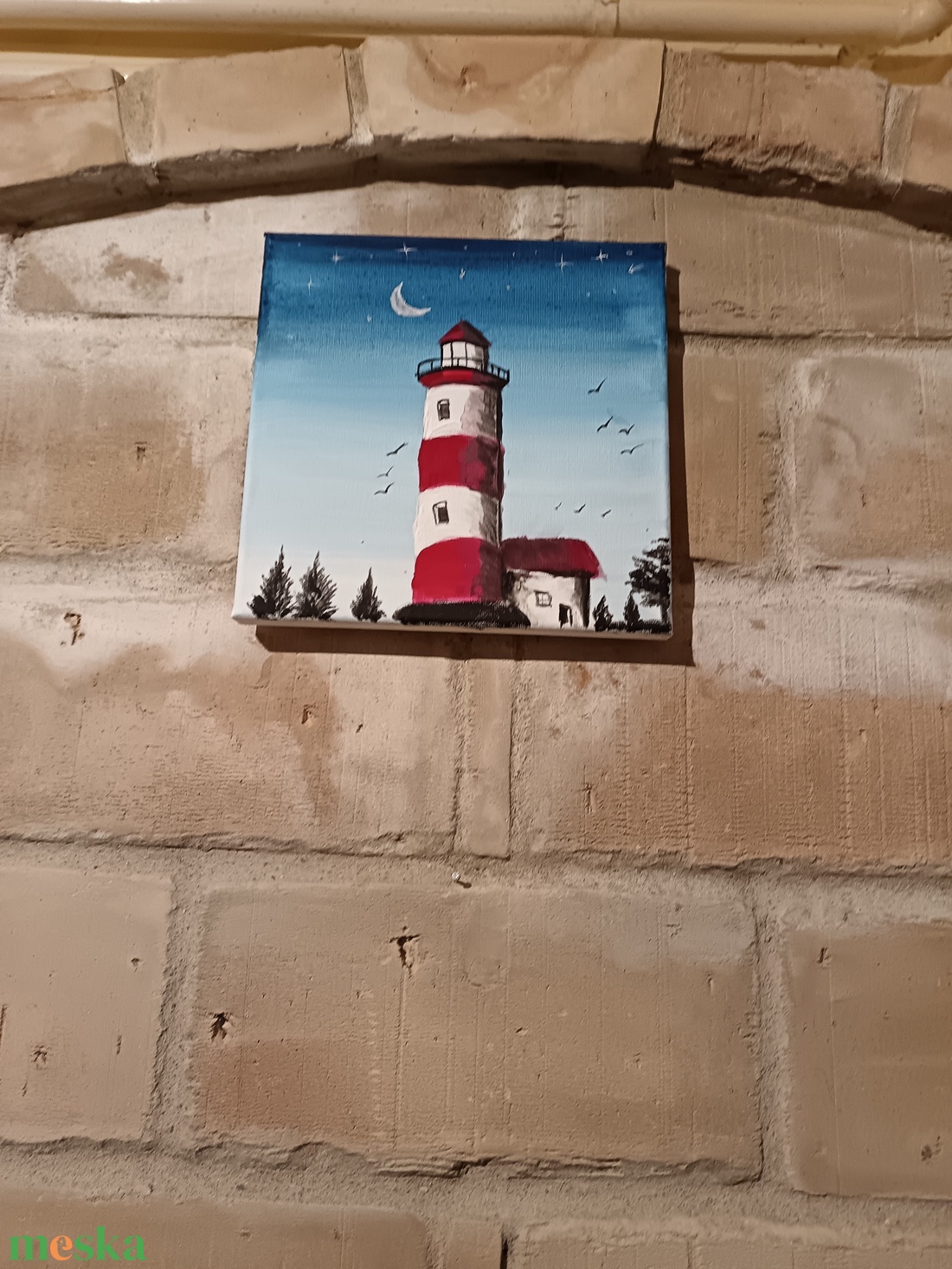 világító torony  - művészet - festmény - akril - Meska.hu