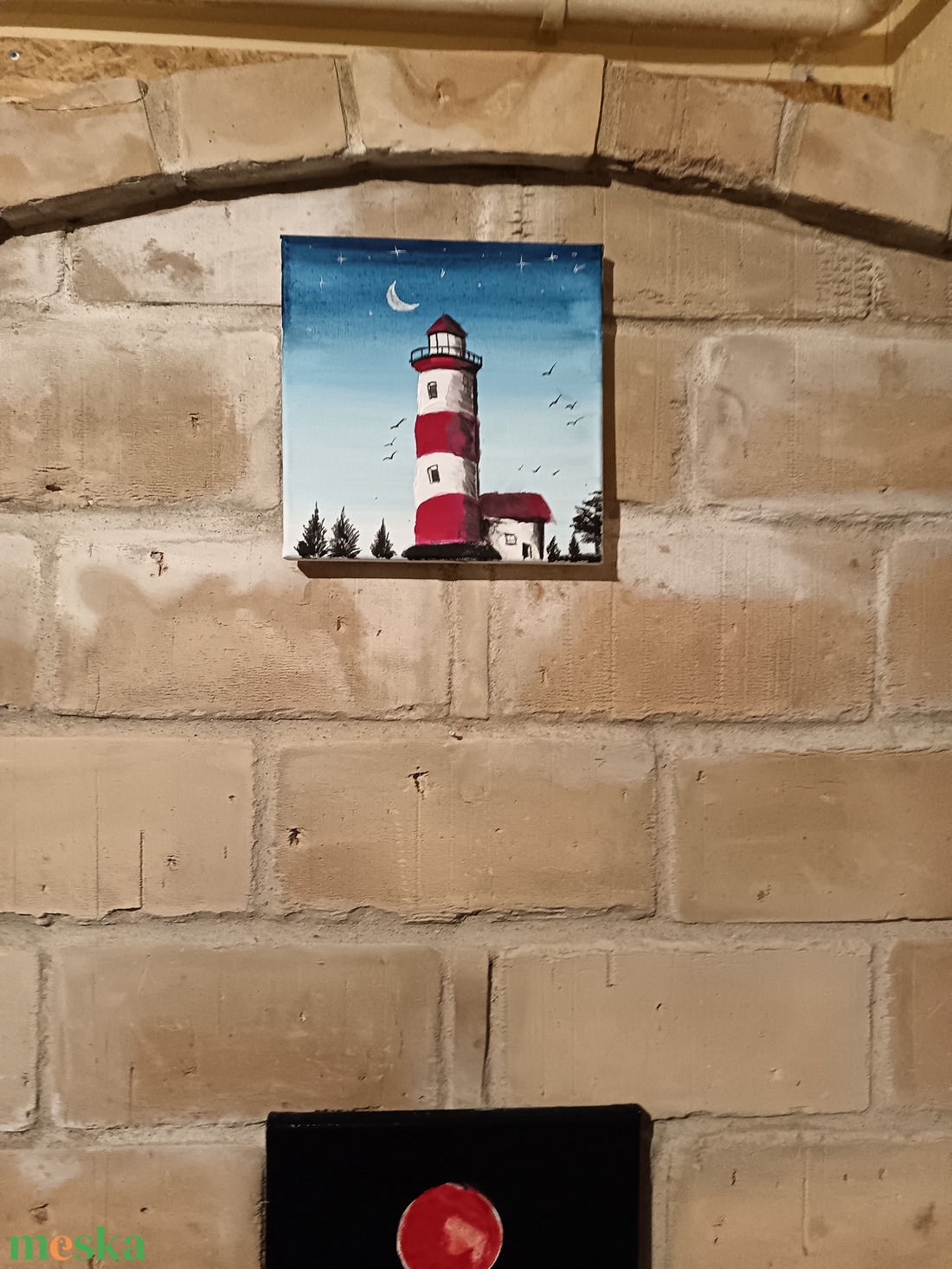 világító torony  - művészet - festmény - akril - Meska.hu