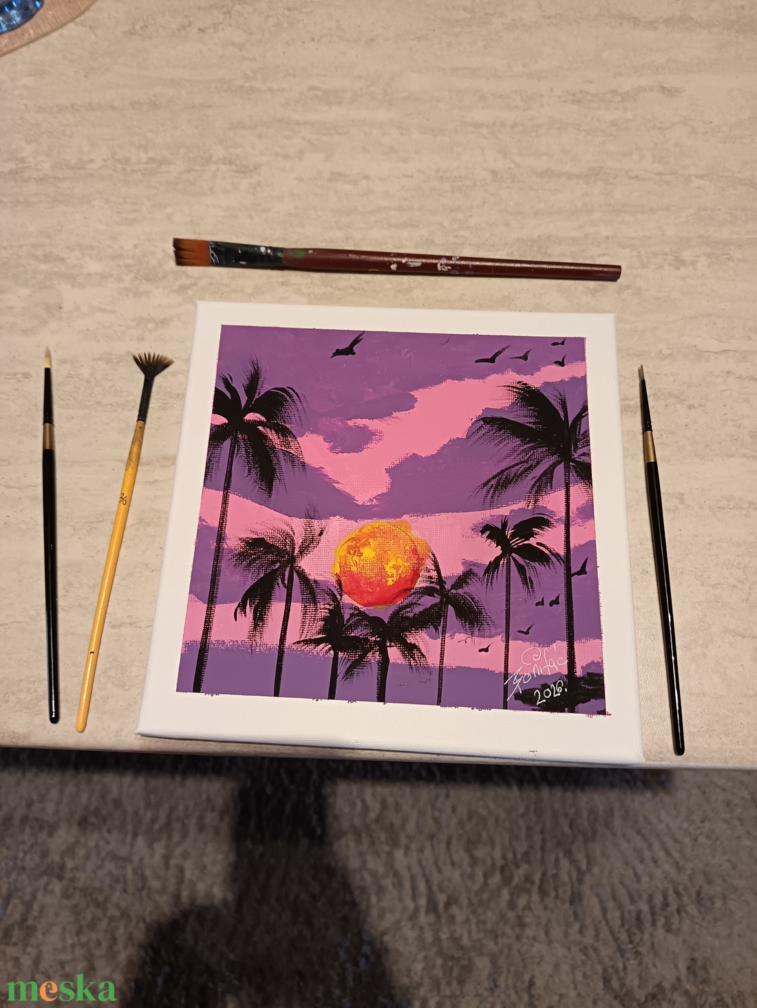 Karibi hangulat - művészet - festmény - akril - Meska.hu