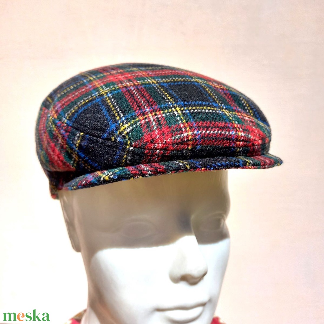 Golf sapka / őszi � téli / uisex / skót kockás gyapjú tweed szövet - ruha & divat - sál, sapka, kendő - sapka - Meska.hu