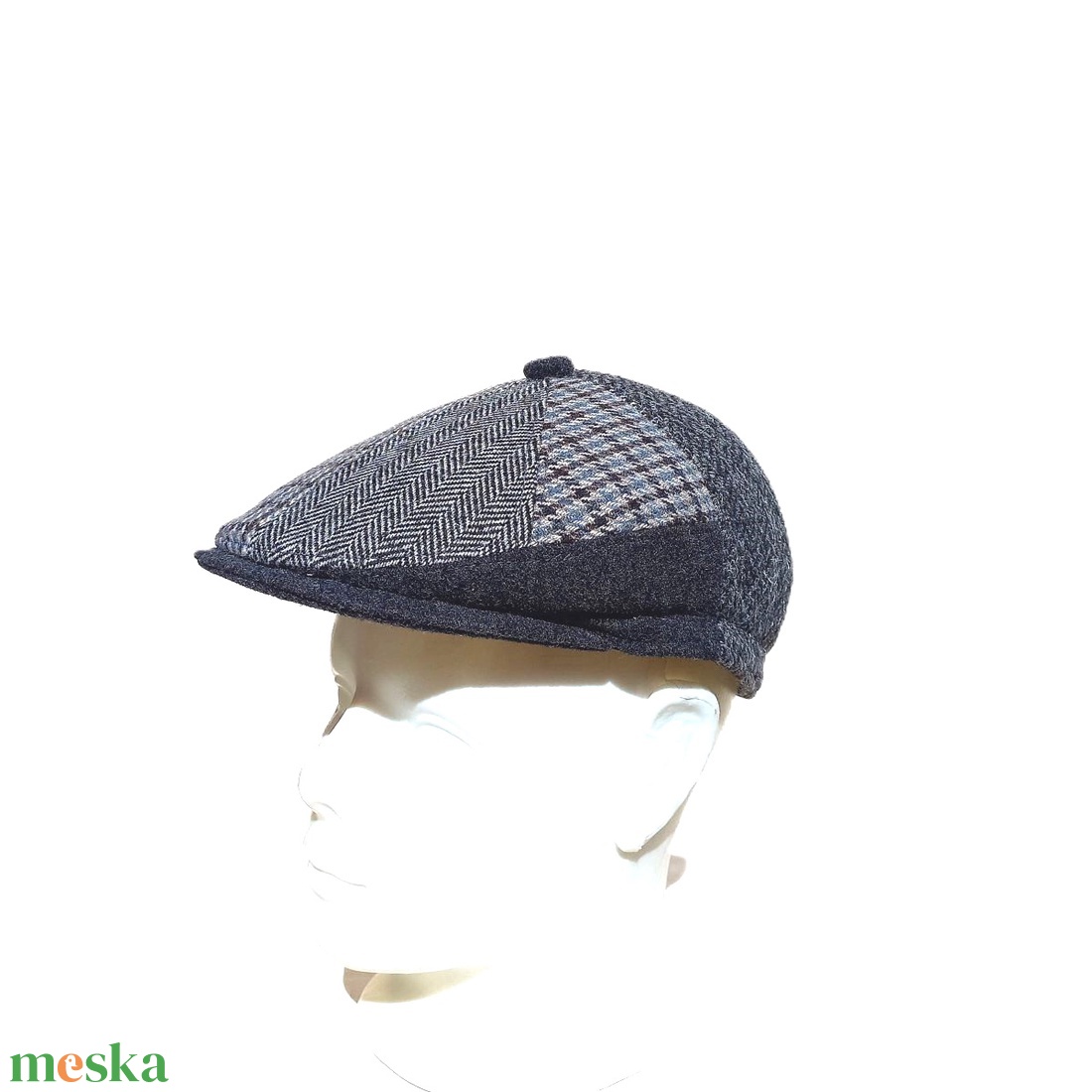 Design golf sapka / férfi / téli � lasnis / szürkés tónusú gyapjúszövet - ruha & divat - sál, sapka, kendő - sapka - Meska.hu