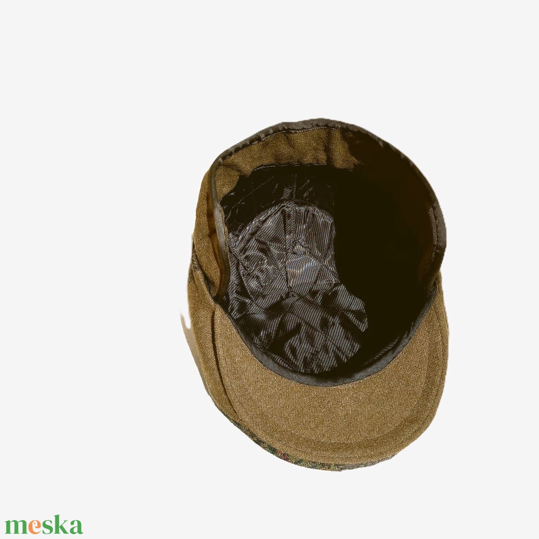 Design golf sapka / férfi / téli � lasnis / khaki tónusú gyapjúszövet - ruha & divat - sál, sapka, kendő - sapka - Meska.hu
