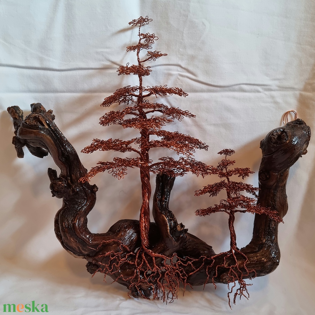 Drót bonsai szőlő ágon - otthon & lakás - dekoráció - fali és függő dekoráció - falra akasztható dekor - Meska.hu Drót bonsai szőlő ágon - otthon & lakás - dekoráció - fali és függő dekoráció - falra akasztható dekor - Meska.hu