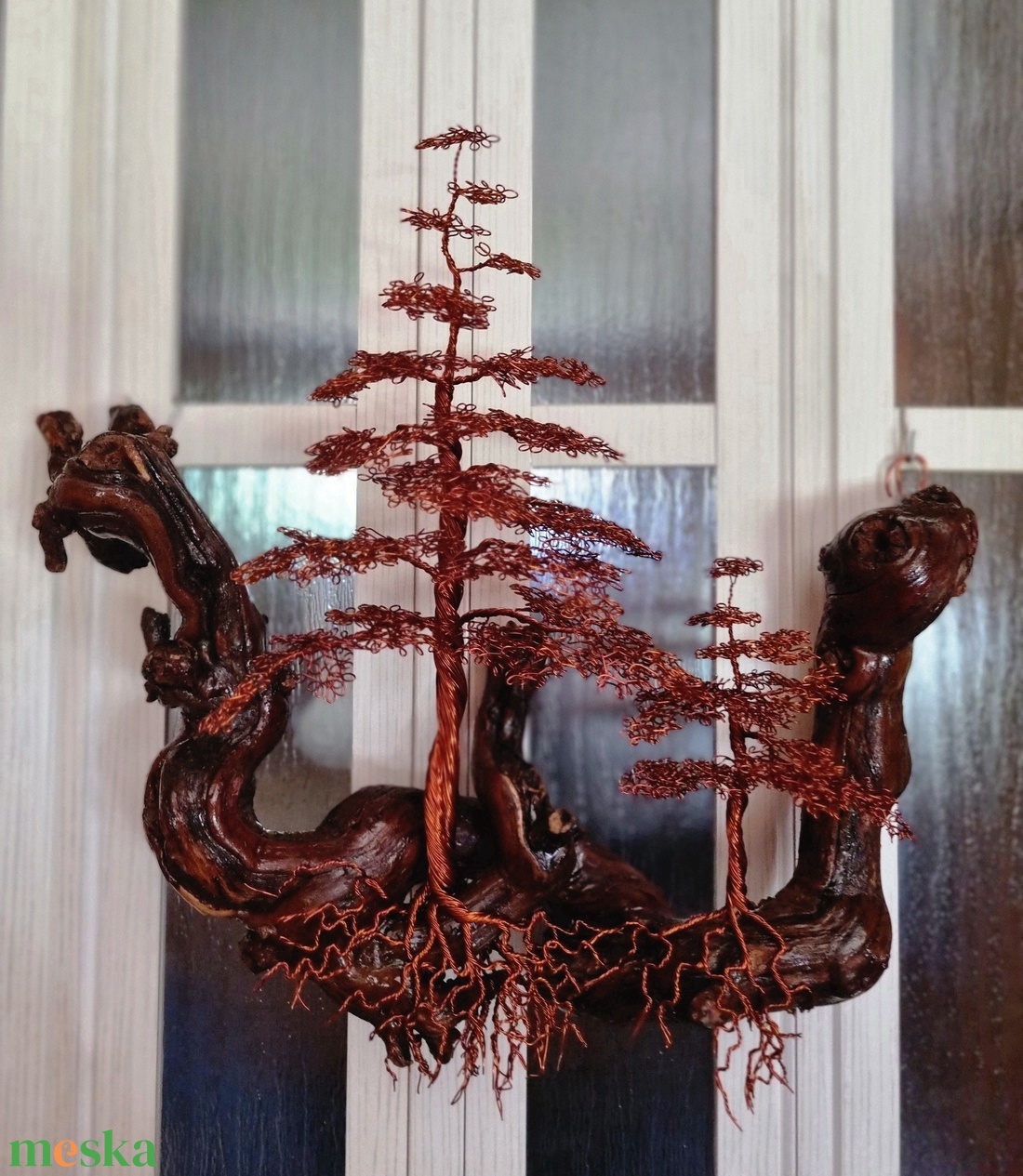 Drót bonsai szőlő ágon - otthon & lakás - dekoráció - fali és függő dekoráció - falra akasztható dekor - Meska.hu Drót bonsai szőlő ágon - otthon & lakás - dekoráció - fali és függő dekoráció - falra akasztható dekor - Meska.hu