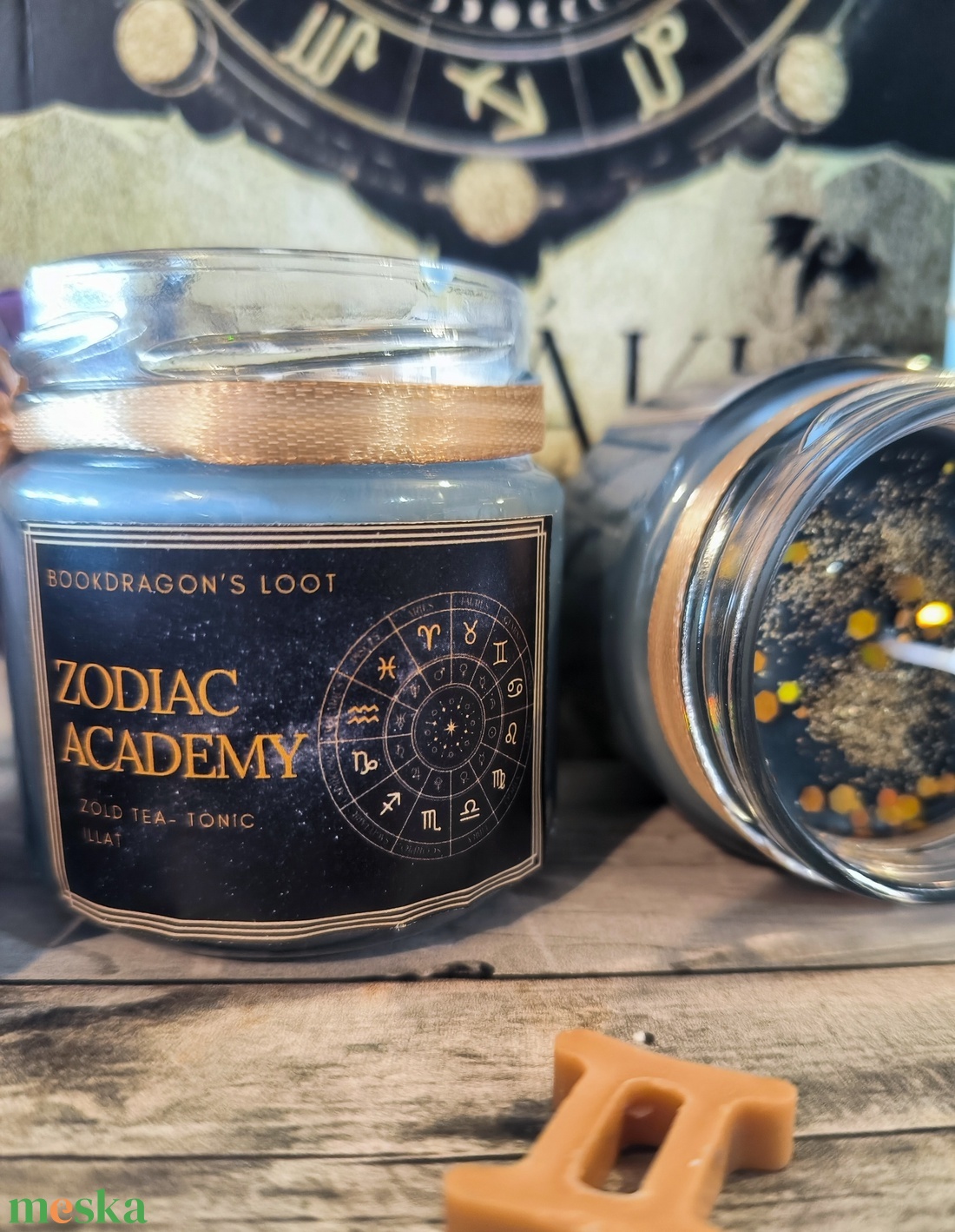Zodiákus Akadémia - szójaviasz könyves gyertya - otthon & életmód - gyertya, illat, aroma - gyertya - Meska.hu
