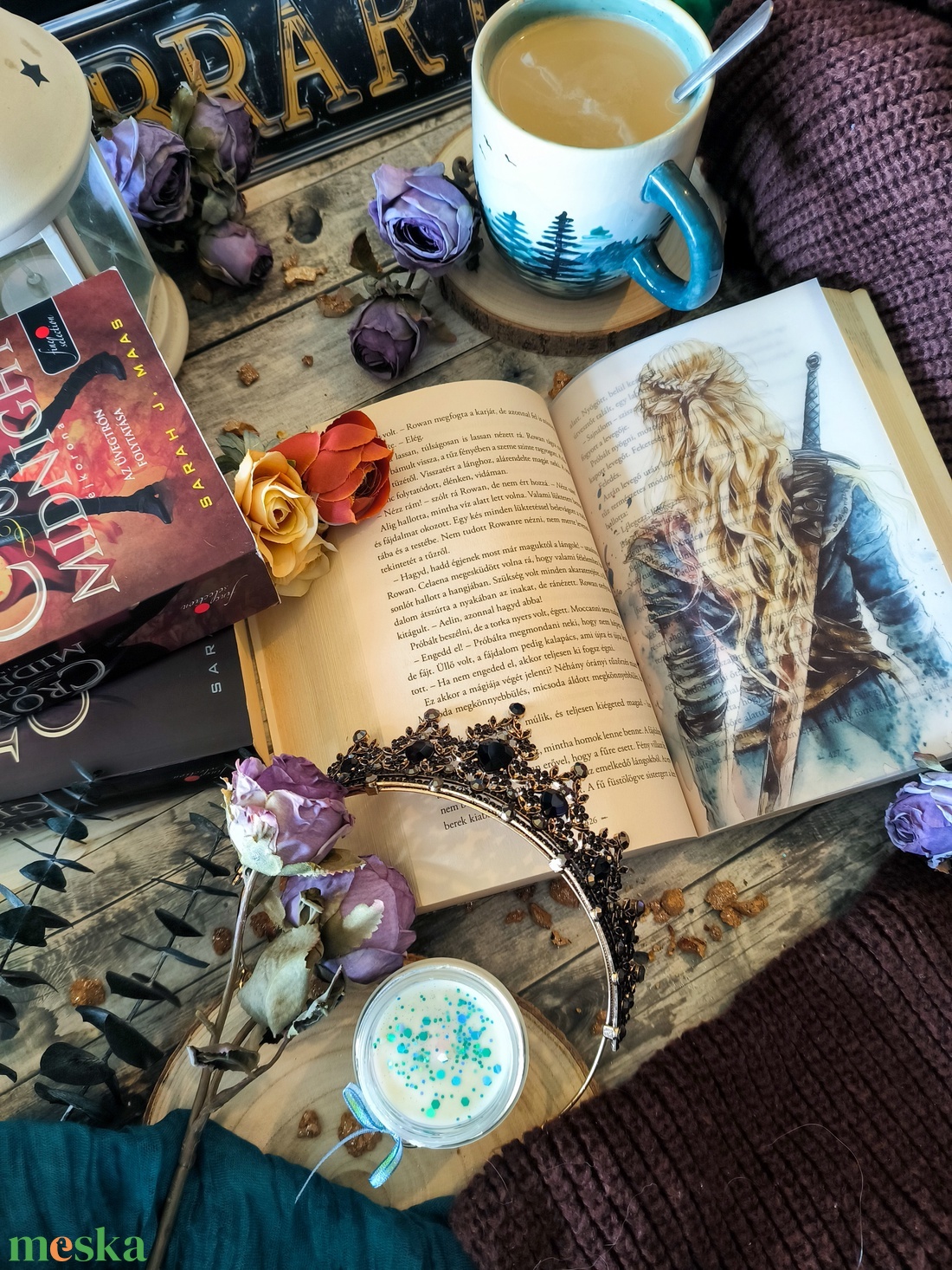 Aelin karakter overlay - Throne of glass KönyvOverlay - művészet - grafika & illusztráció - művészi nyomat - Meska.hu