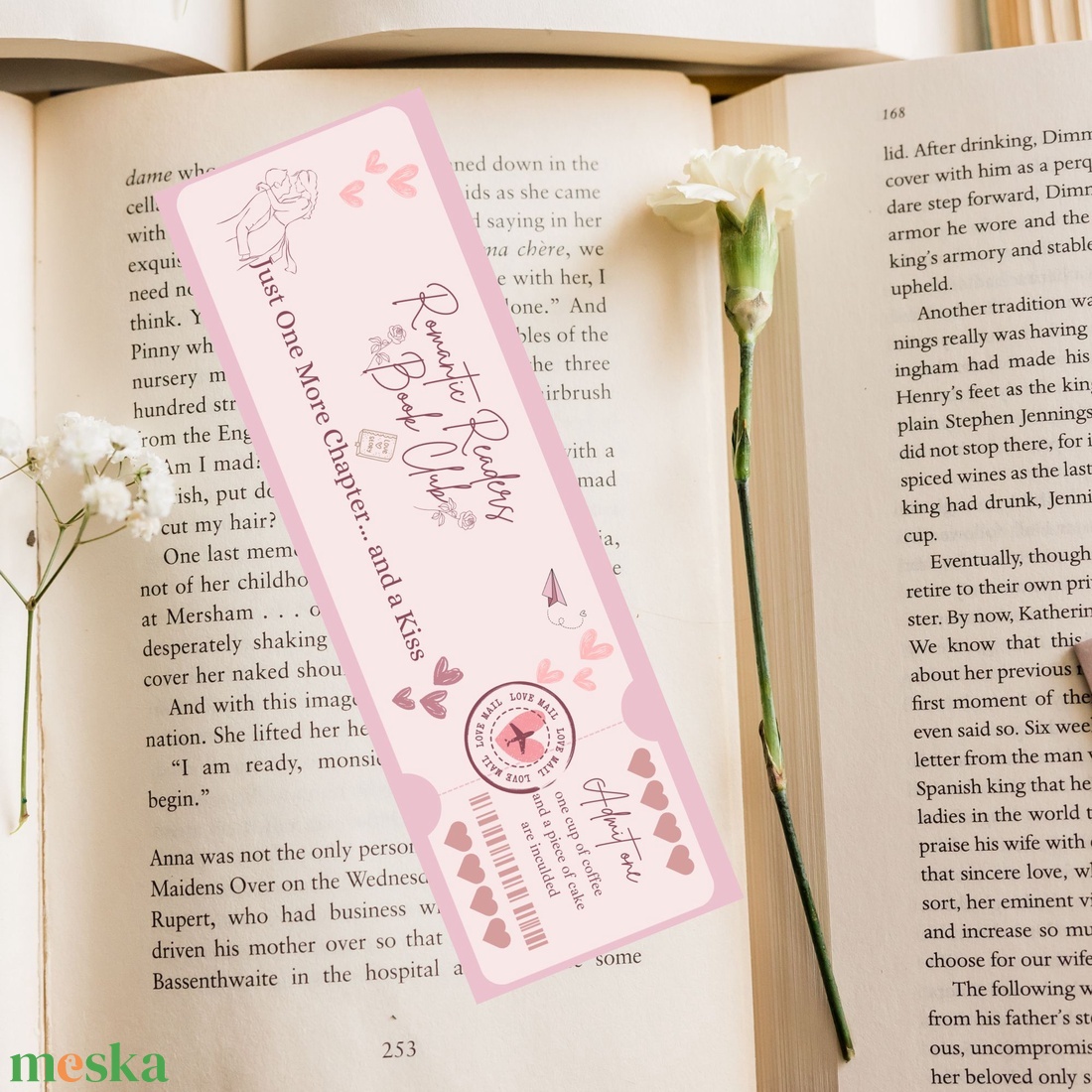 Romantic Readers Book Club könyvjelző - könyv & zene - könyvjelző - Meska.hu