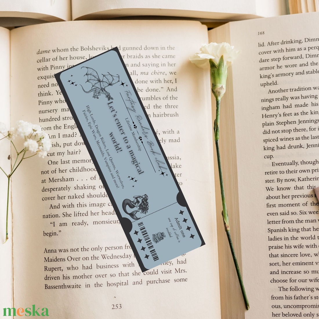 Fantasy Readers Book Club könyvjelző - könyv & zene - könyvjelző - Meska.hu