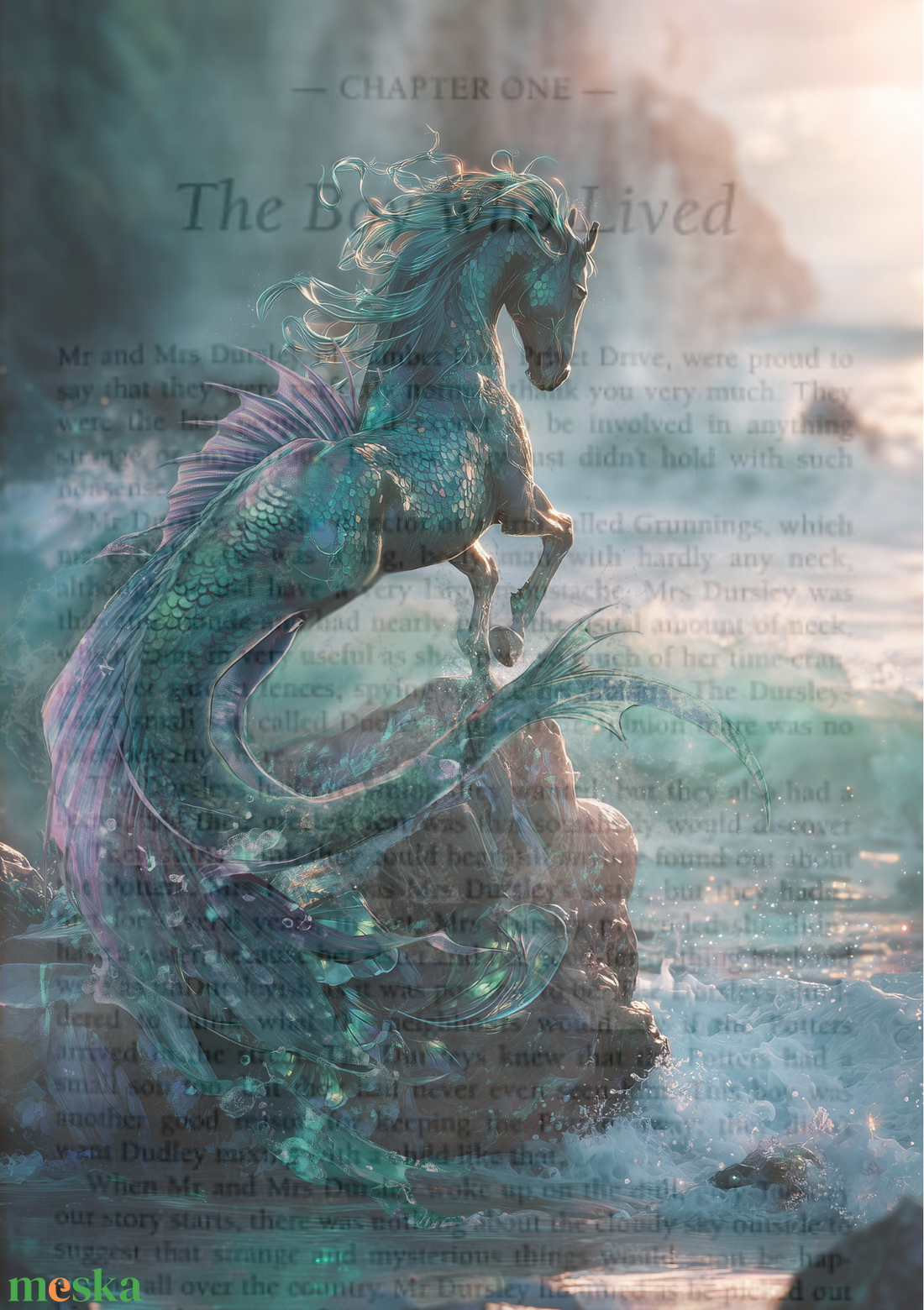 Hippocampus Bűbájok Boltja Overlay - művészet - grafika & illusztráció - művészi nyomat - Meska.hu