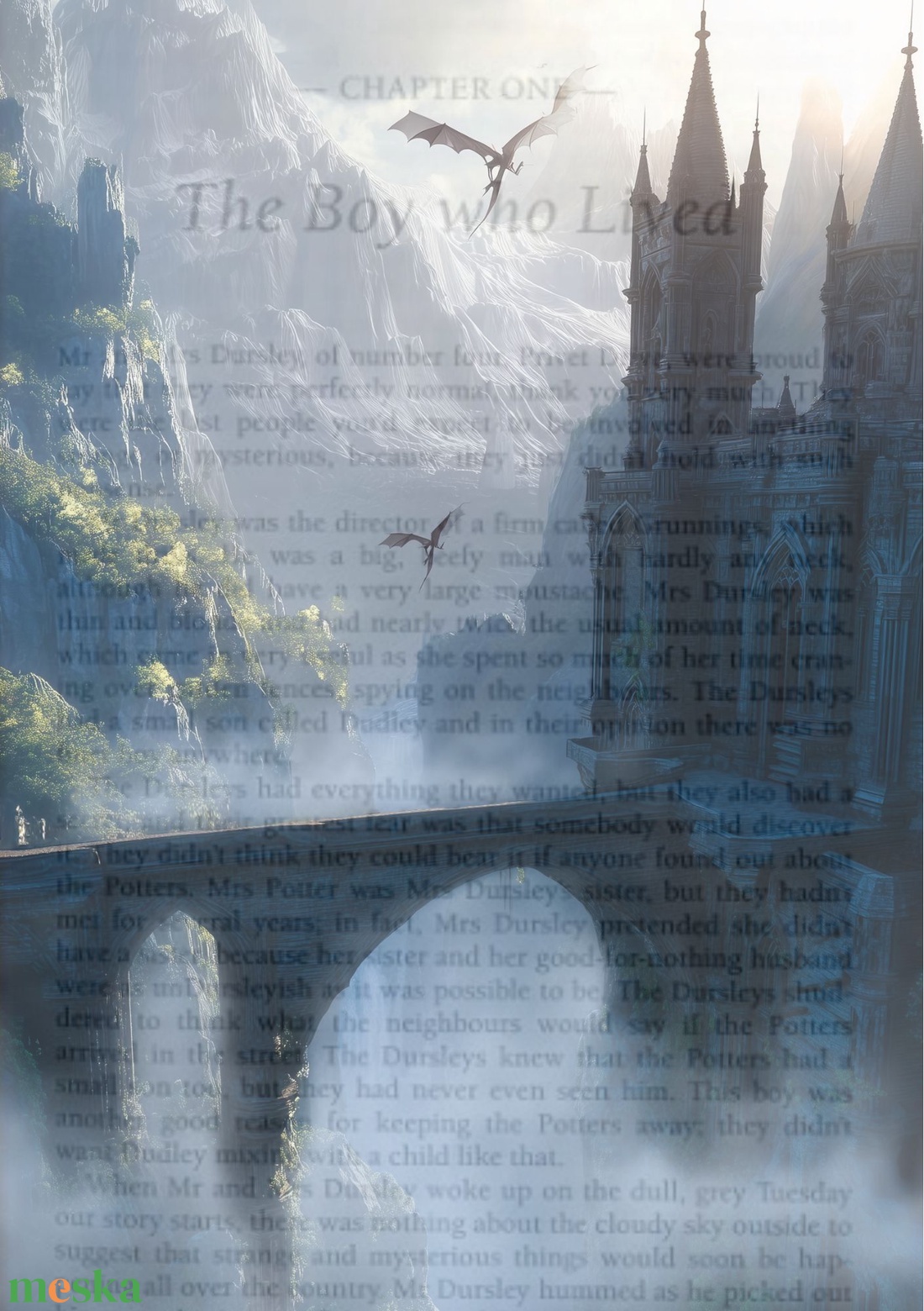 Basgiath Fourth wing Overlay - művészet - grafika & illusztráció - művészi nyomat - Meska.hu