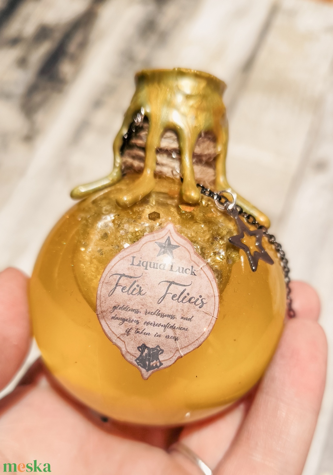 Felix Felicis - bájital - otthon & életmód - dekoráció - asztal és polc dekoráció - díszüveg - Meska.hu