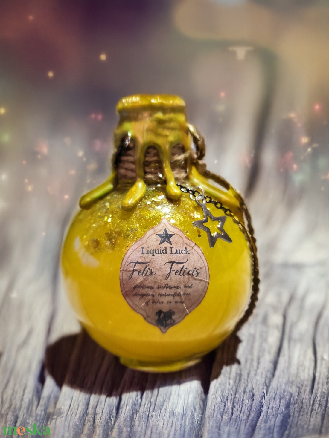 Felix Felicis - bájital - otthon & életmód - dekoráció - asztal és polc dekoráció - díszüveg - Meska.hu